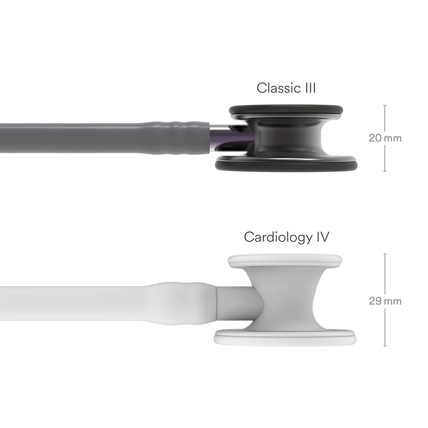 Littmann Classic III Monitoring Stethoscope: Smoke & Gray - Violet Stem 5873 - Image 4