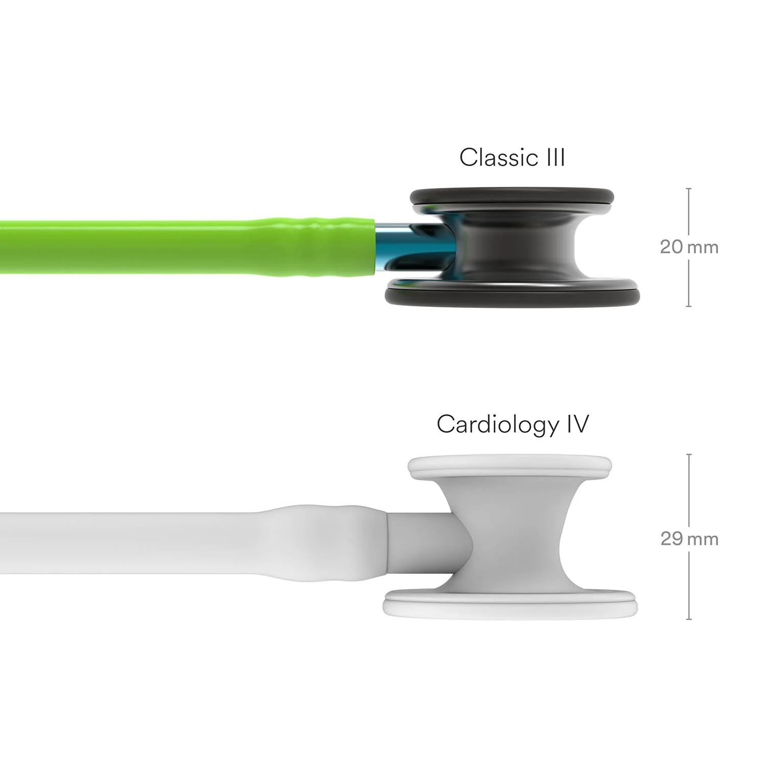 Littmann Classic III Monitoring Stethoscope: Smoke & Lime Green - Blue Stem 5875 - Image 6