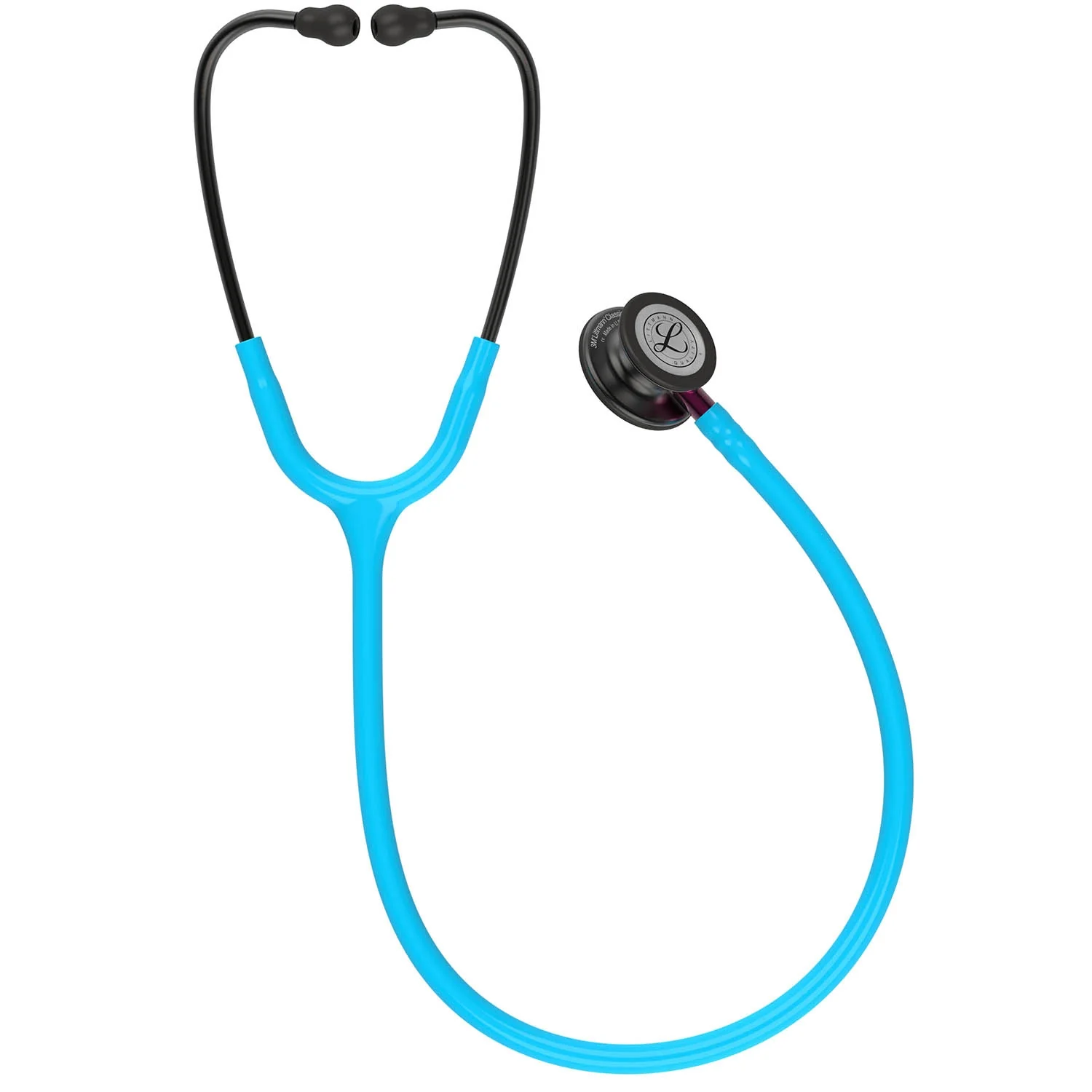 Littmann Classic III Monitoring Stethoscope: Smoke & Turquoise - Pink Stem 5872 - Image 6
