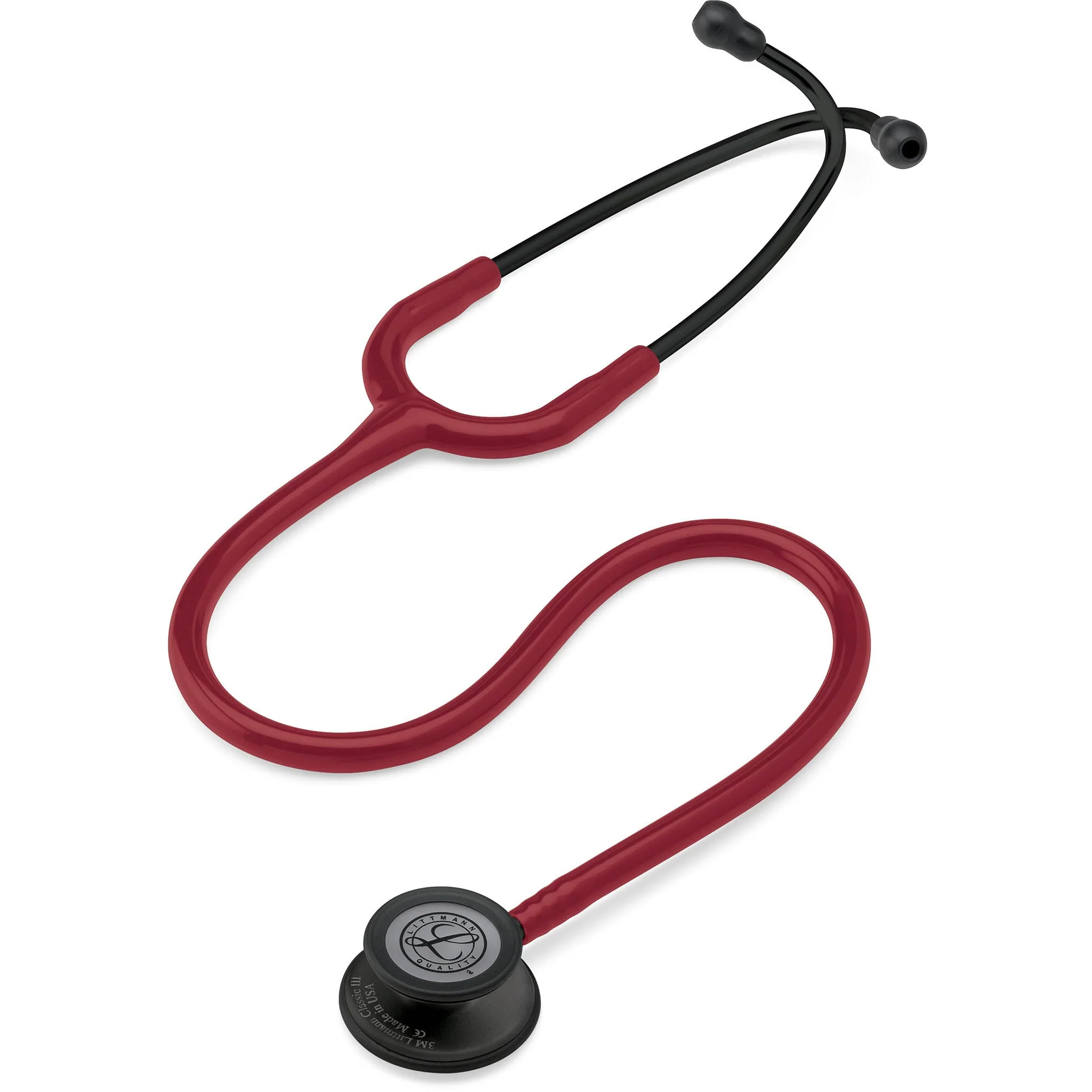 Littmann Classic III Monitoring Stethoscope: Burgundy - Black Finish 5868 - Image 3