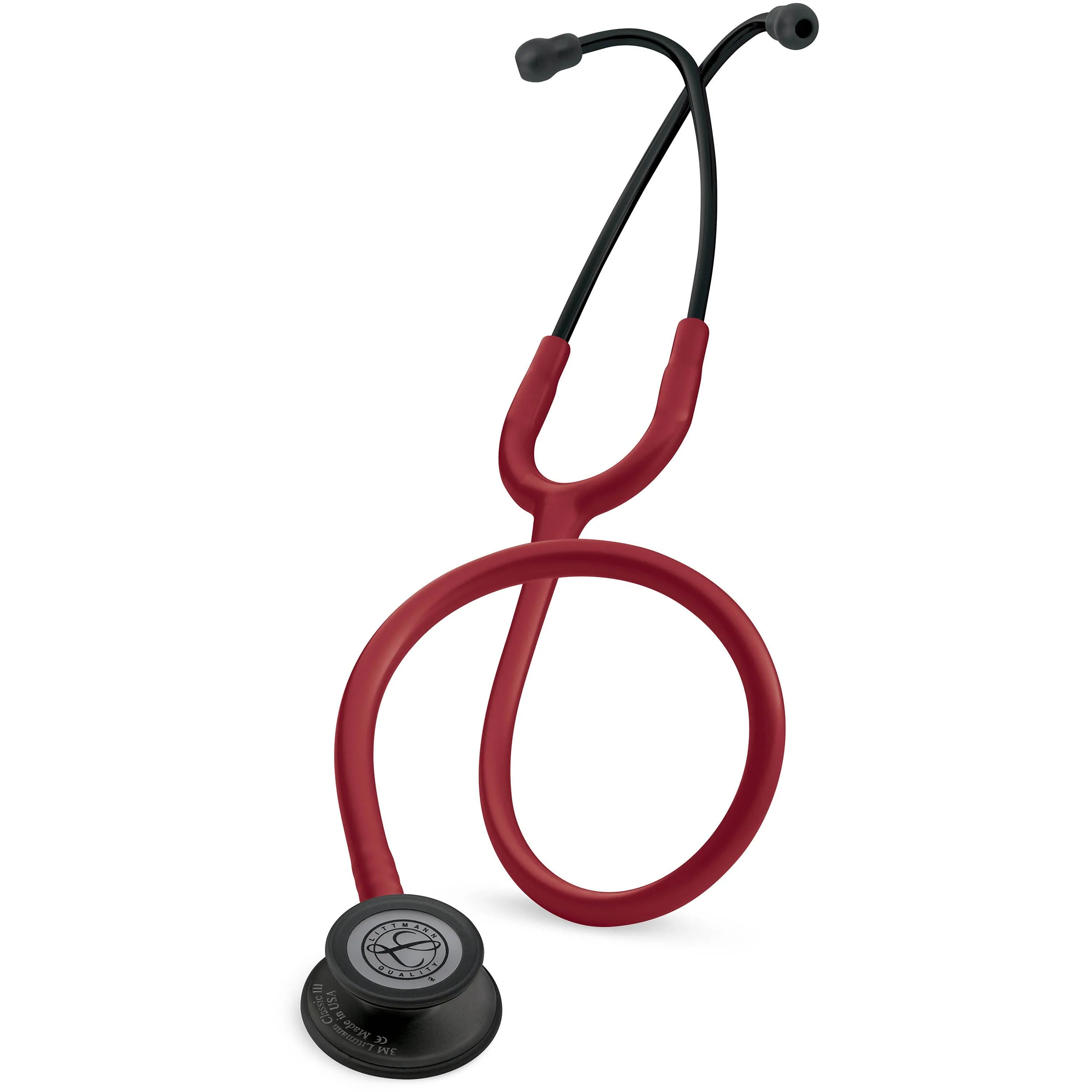 Littmann Classic III Monitoring Stethoscope: Burgundy - Black Finish 5868 - Image 5