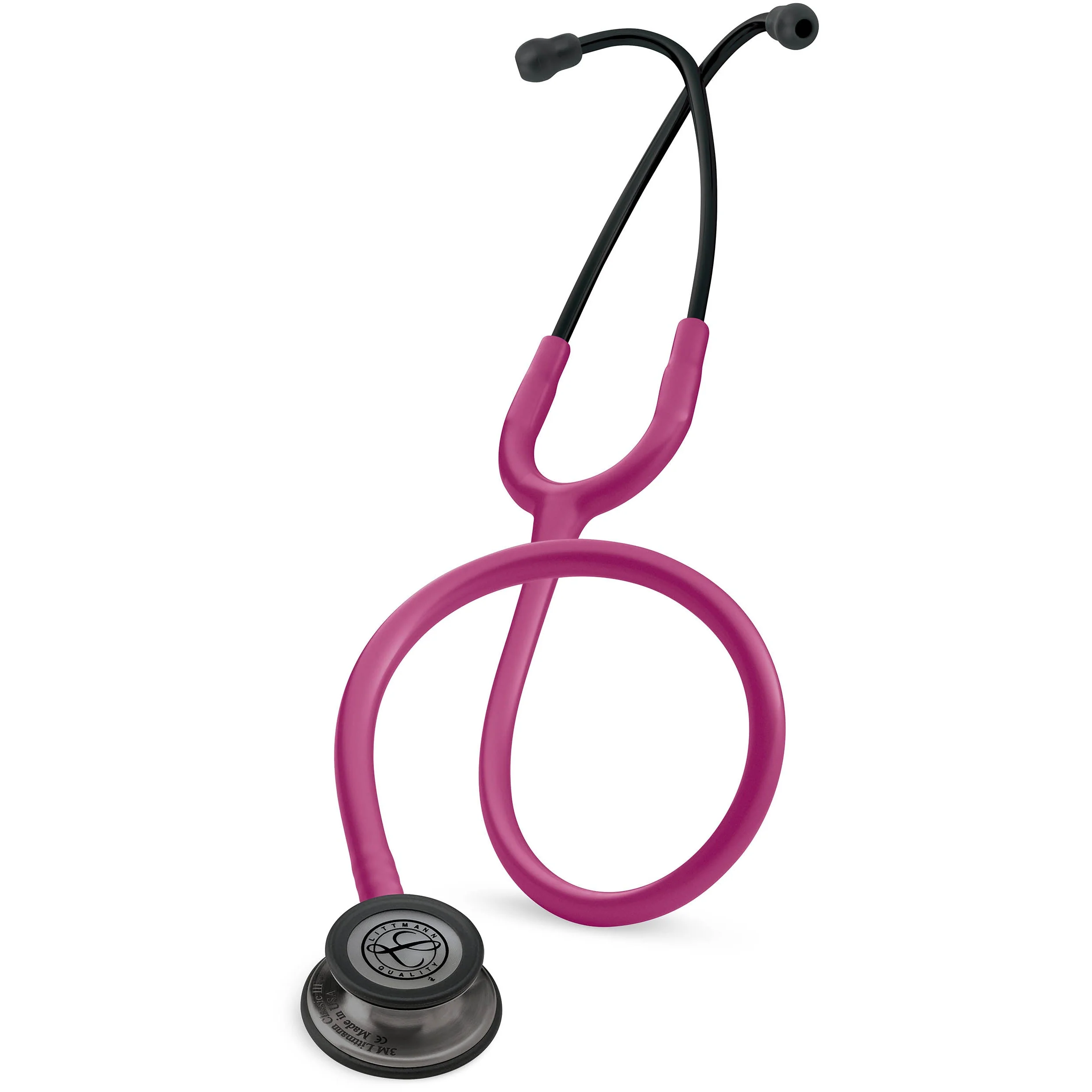 Littmann Classic III Monitoring Stethoscope: Raspberry - Smoke Finish 5871 - Image 2