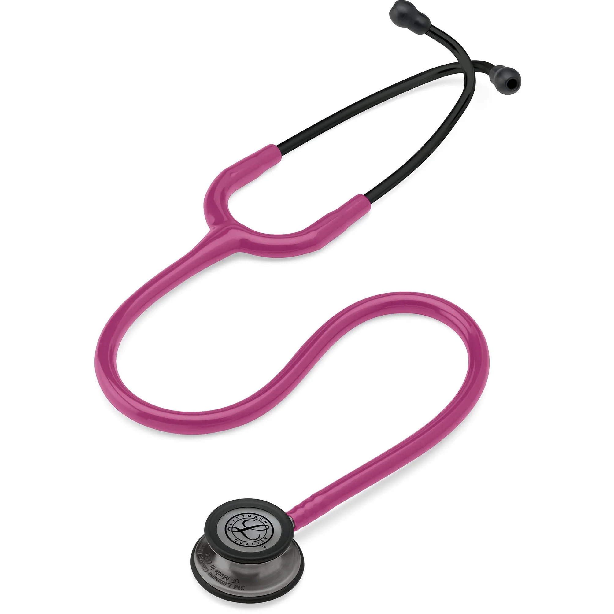 Littmann Classic III Monitoring Stethoscope: Raspberry - Smoke Finish 5871 - Image 5