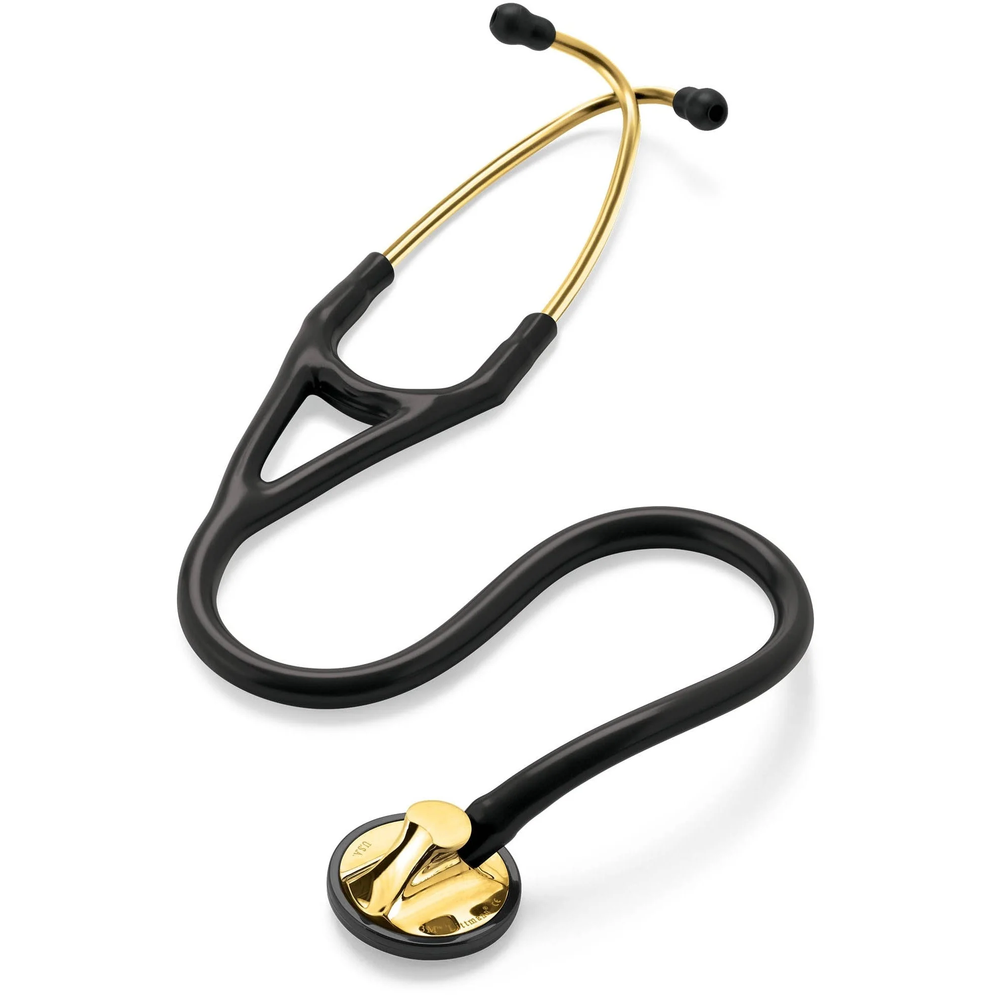 Littmann Master Cardiology Stethoscope: Black & Brass 2175 - Over Engraved - Image 6