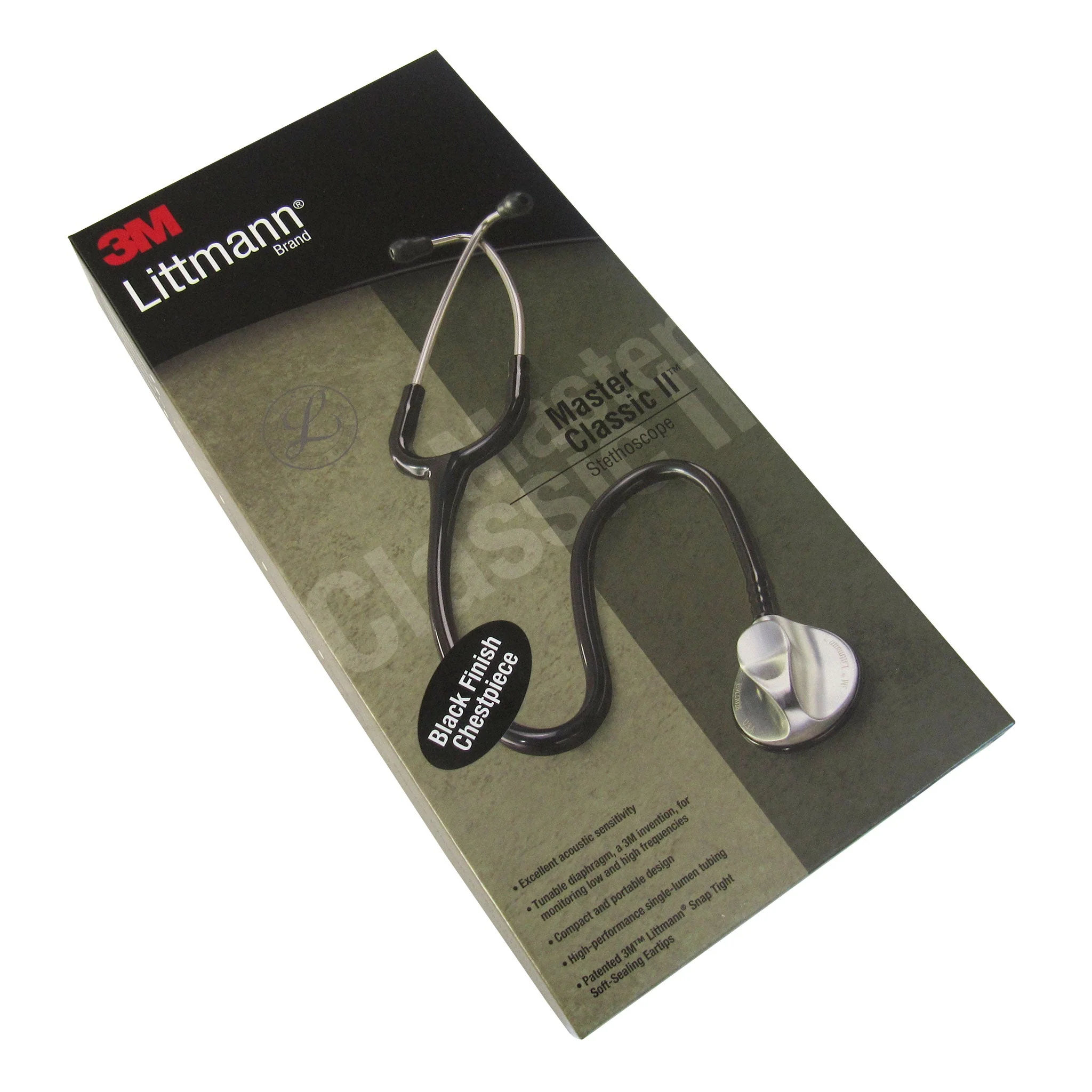 Littmann Master Classic II Stethoscope: All Black 2141 - Over Engraved - Image 3