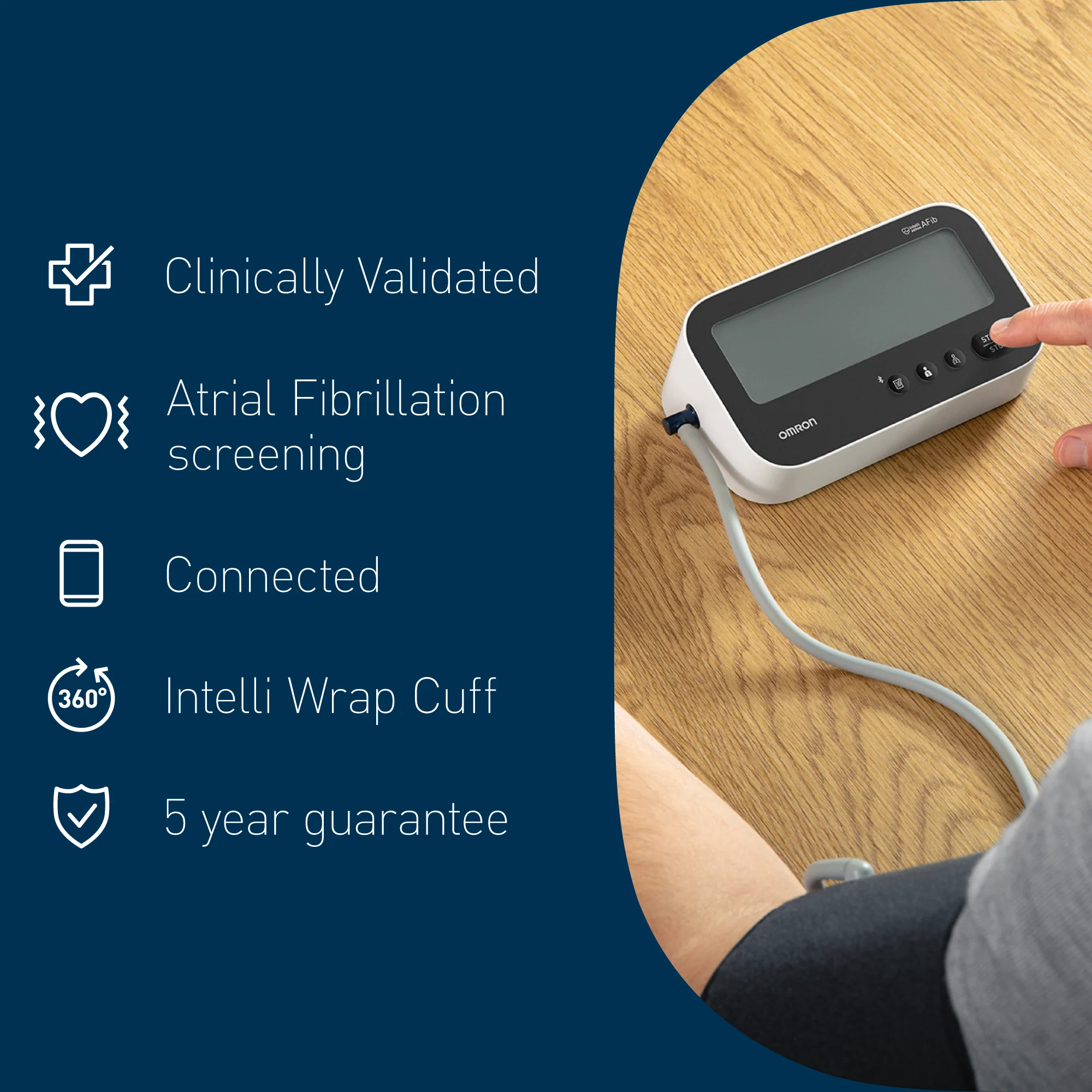 OMRON M4 Connect AFib Upper Arm Blood Pressure Monitor - Image 3