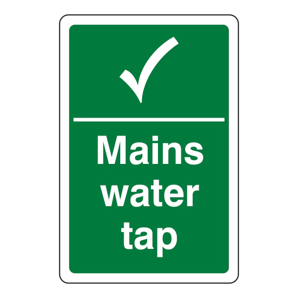 Mains Water Tap Sign- CLEARANCE