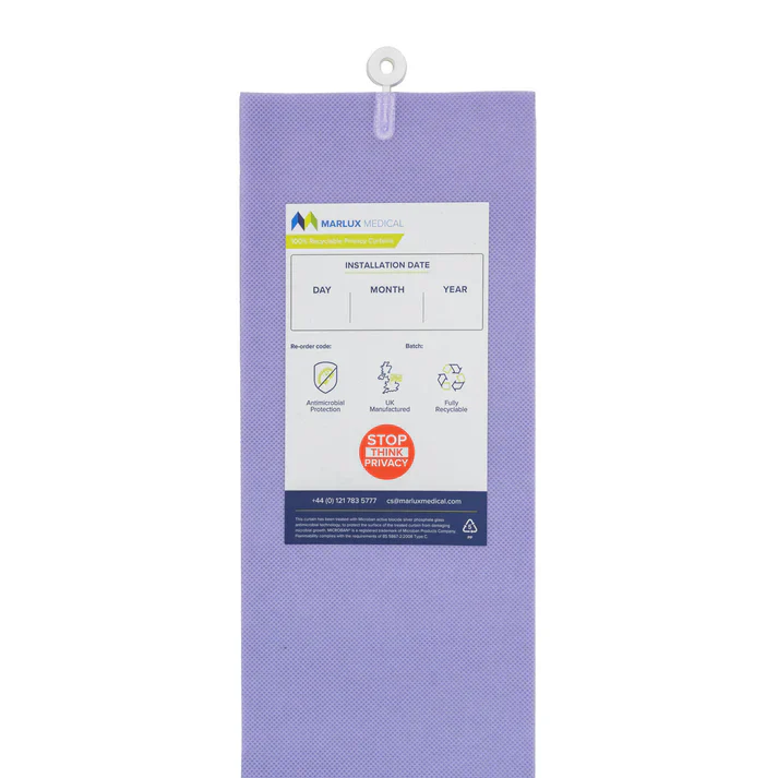 Marlux Medical Antimicrobial Treated Cubicle Curtain - 2400mm x 1950mm - Eyelet - Case of 24 - Image 2