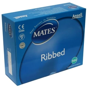 Mates Ribbed Condoms - Clinic Pack 1 x 144