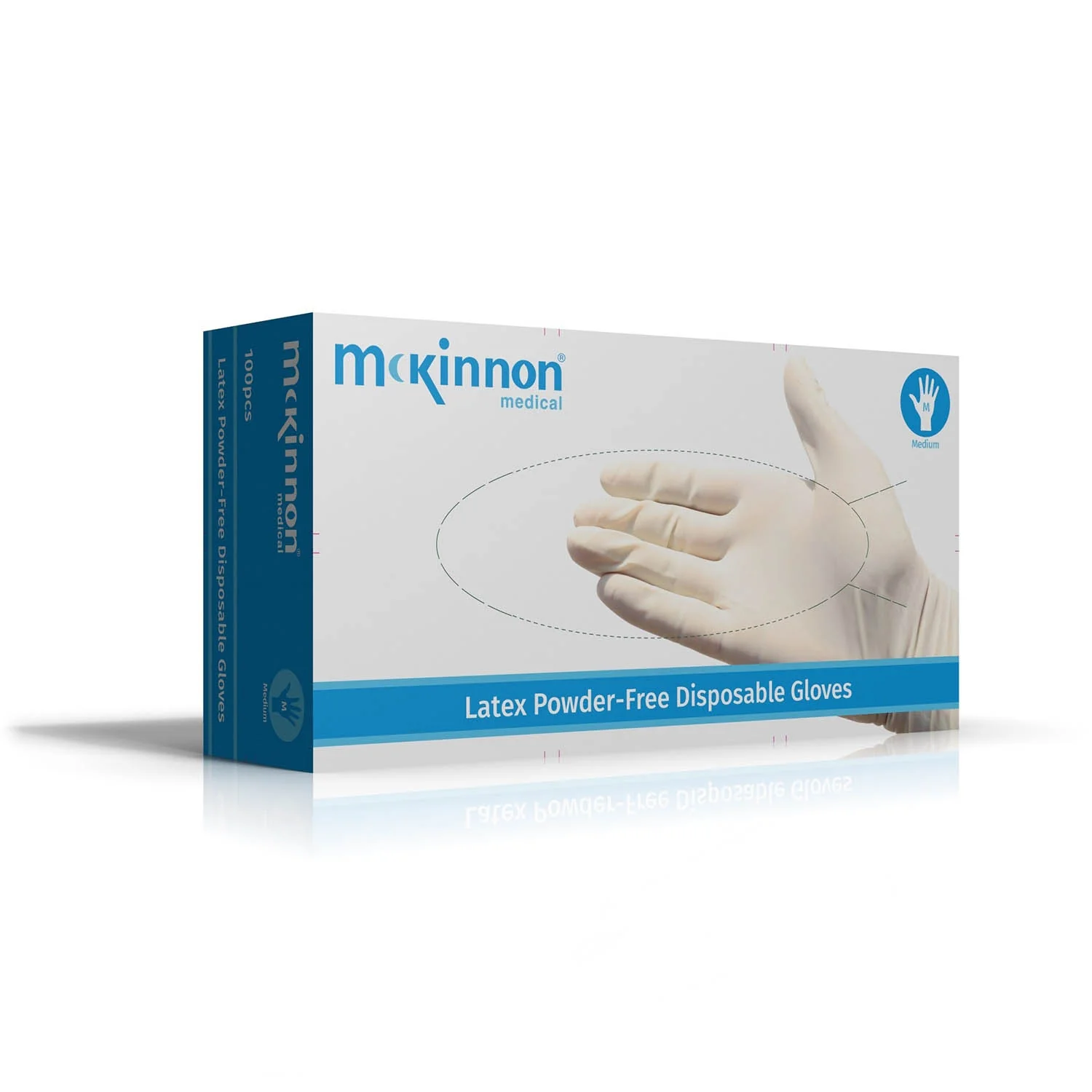 McKinnon Medical MEDIUM Latex Powder-Free Non-Sterile Gloves (Box 100)