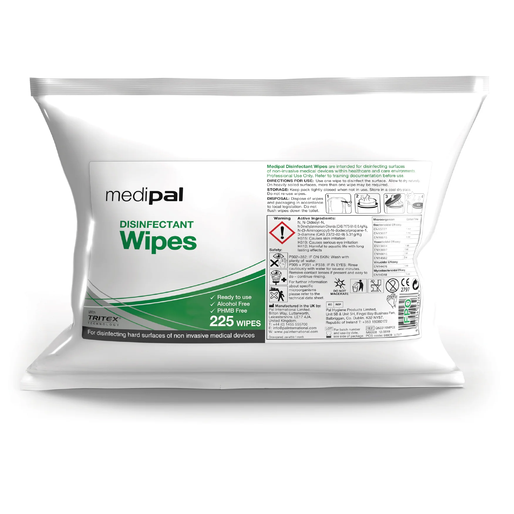 Medipal Disinfectant Wipe - Refill of 225 Wipes