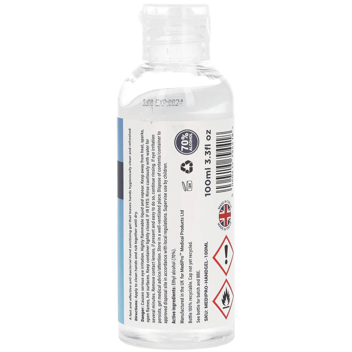 MediPro 70% Alcohol Hand Sanitiser 100ml - Image 2
