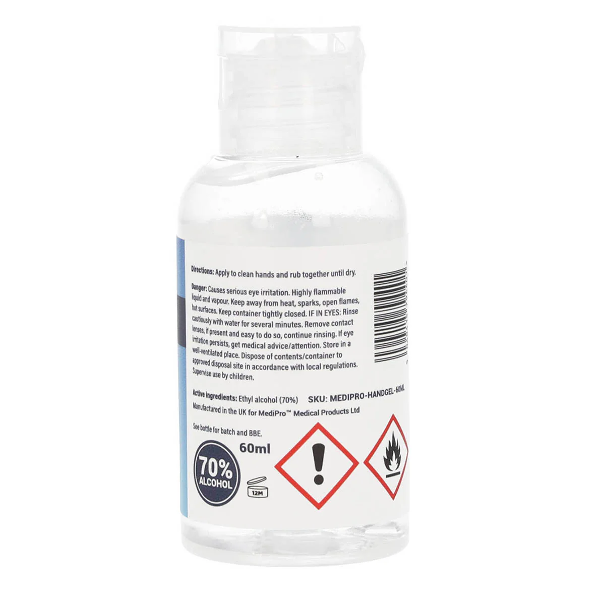 MediPro 70% Alcohol Hand Sanitiser 60ml - Image 2
