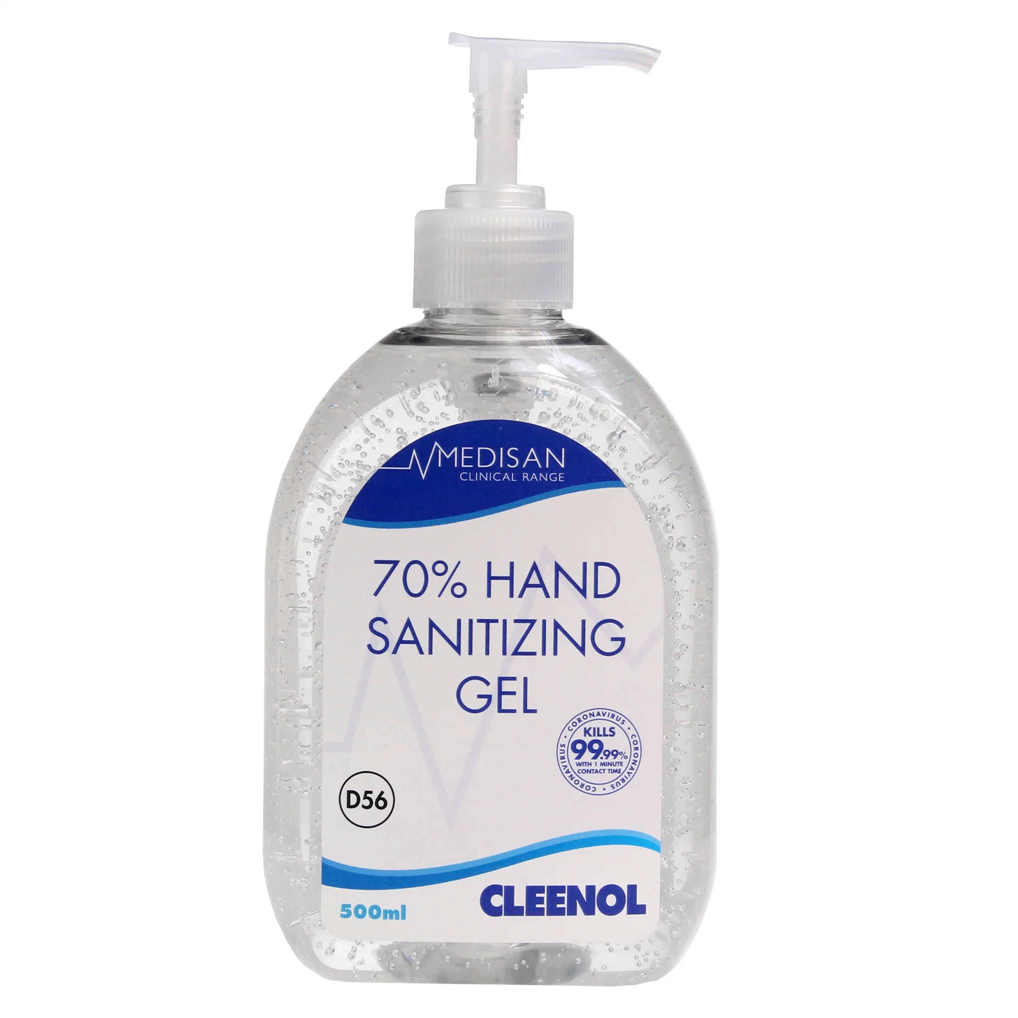 Medisan 70% Hand Sanitizing Gel - 500ml - Cleenol - Image 2