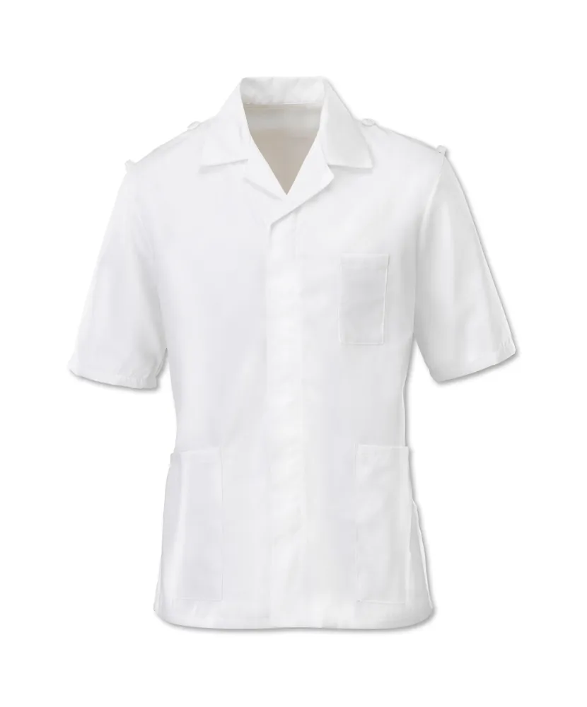 Men's White Epaulette Tunic - Image 2
