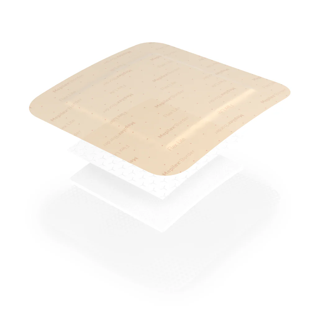 Mepilex Boarder Comfort Lite 10 x 10cm - Pack of 10 - Image 2