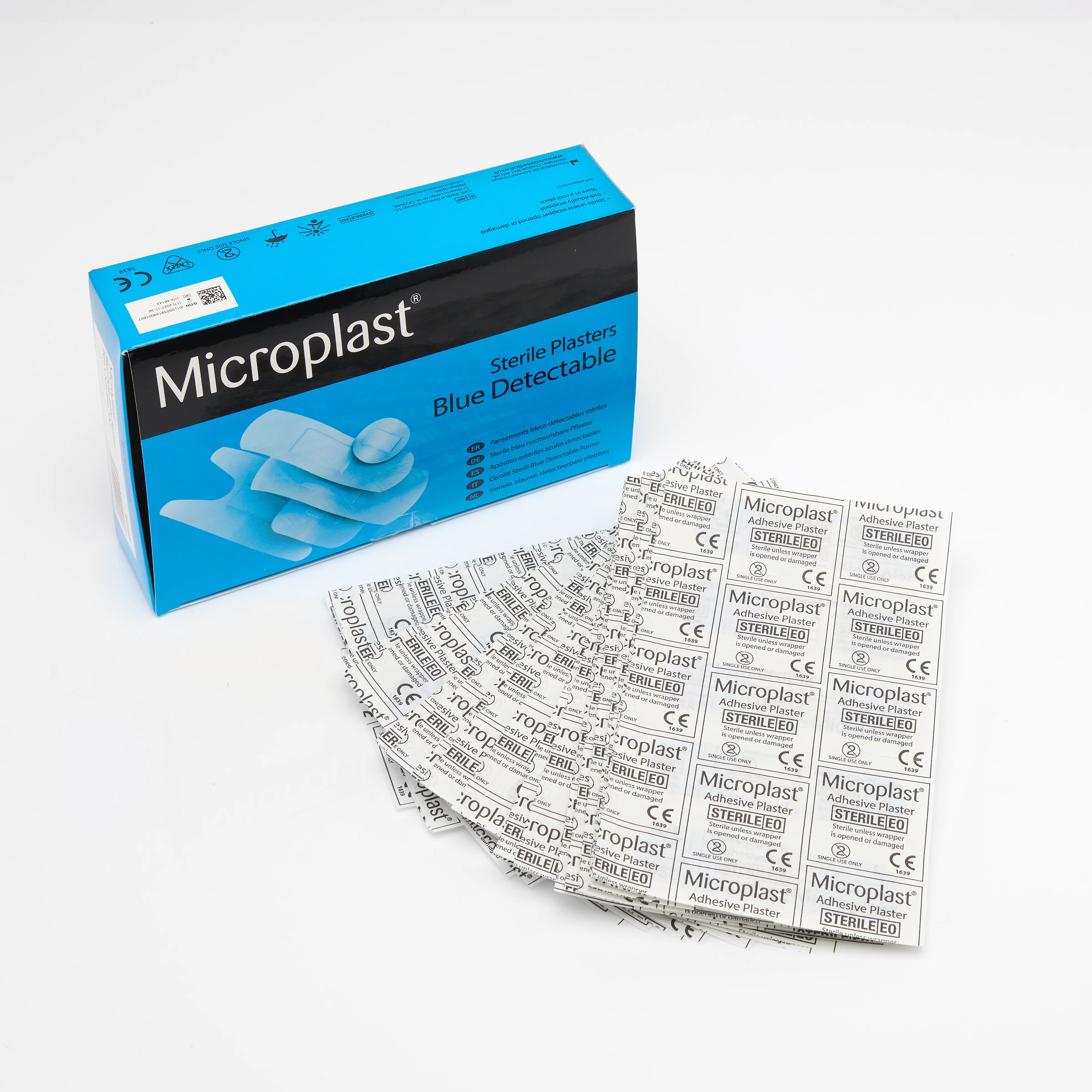 Microplast Blue Detectable Plasters 7cm x 2cm (Box 100) - Image 3