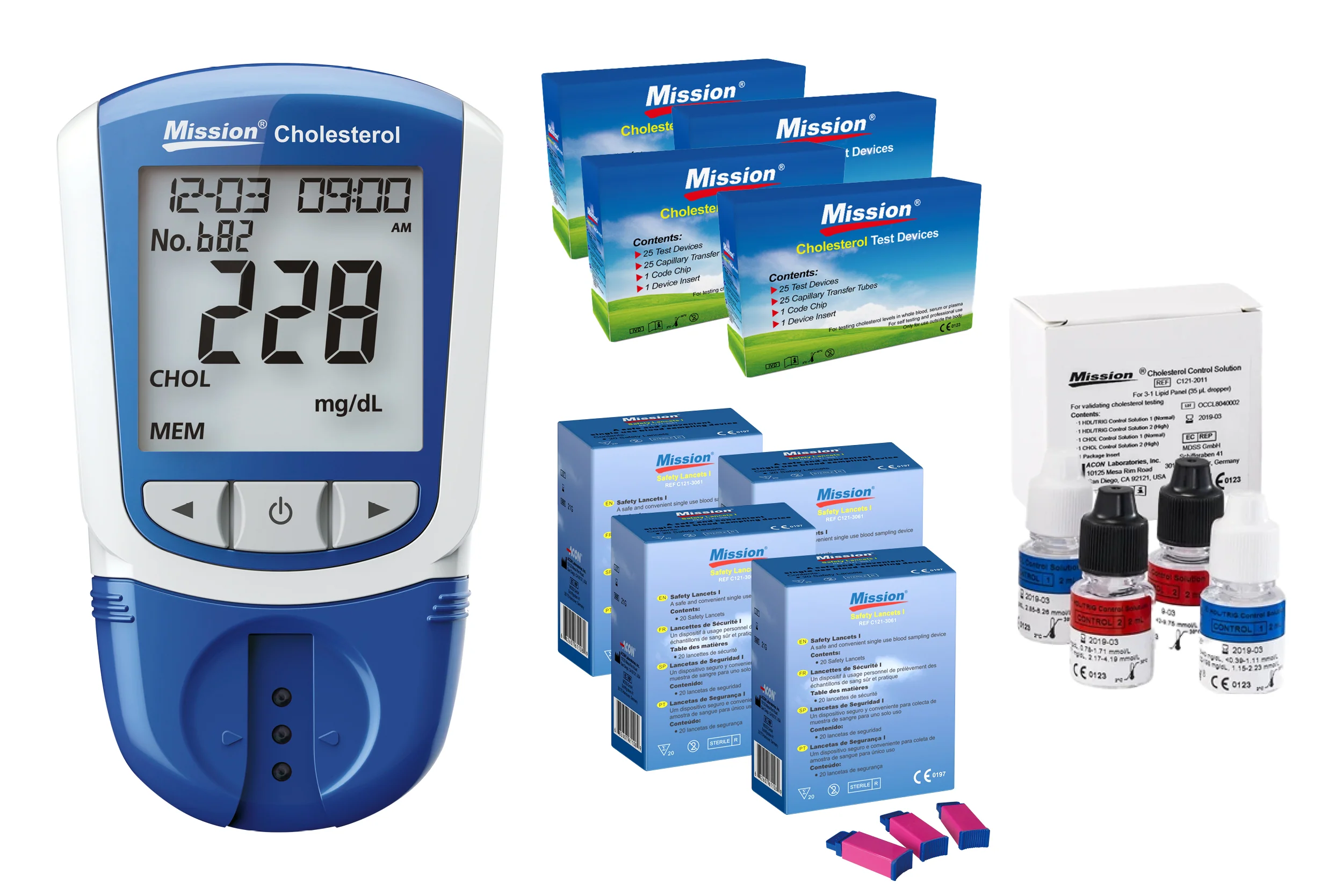 Mission Cholesterol Meter Kit Starter Bundle - CLEARANCE SHORT DATED 10/12/2025