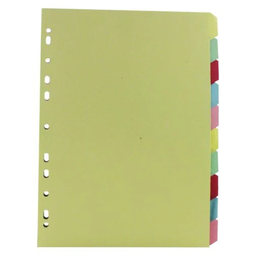 Multicoloured A4 10 Part Divider WX26082