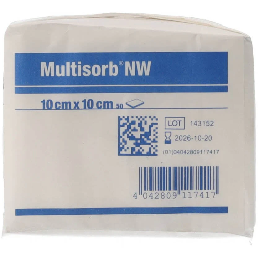 Multisorb Non-Sterile Non-Woven Swab 10cm x 10cm - 6ply Pack of 50 x 50 - Image 3