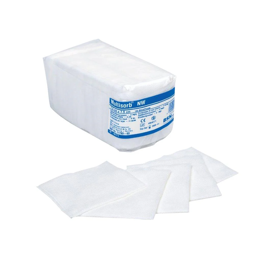 Multisorb Non-Sterile Non-Woven Swabs 5cm x 5cm - 4ply Pack of 50 x 100