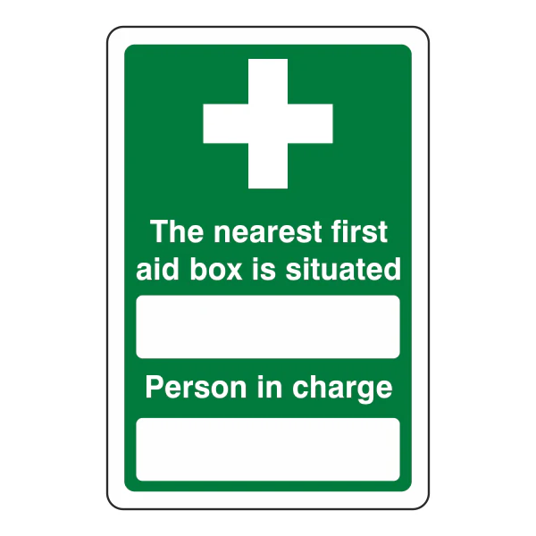 Nearest First Aid Box Sign