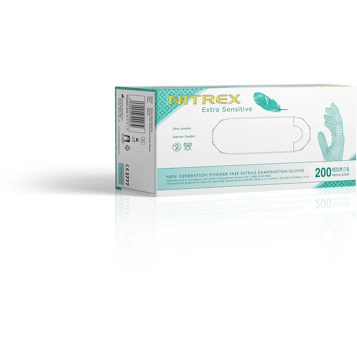 Nitrex Nitrile Ultra Sensitive Gloves - Medium - Pack Of 200 [CAT III] - Image 2