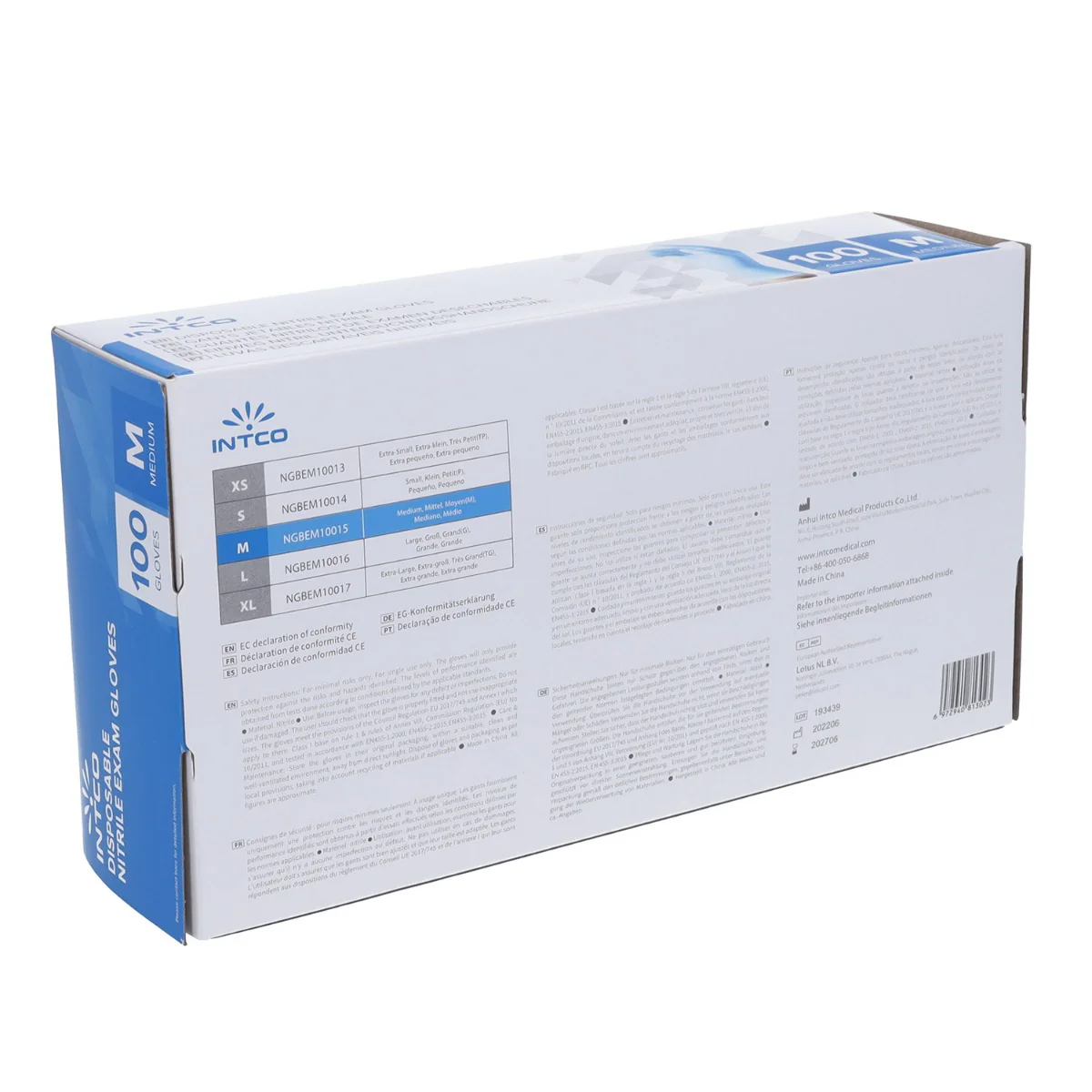 Nitrile Disposable Gloves- Medium- Box of 100 Gloves - Image 2