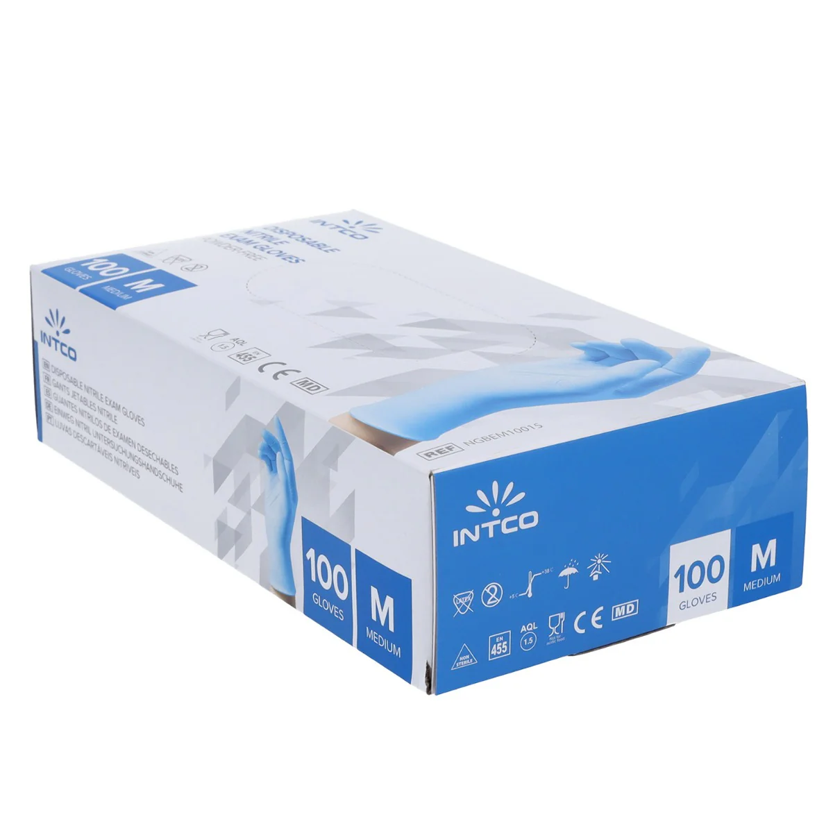 Nitrile Disposable Gloves- Medium- Box of 100 Gloves - Image 3
