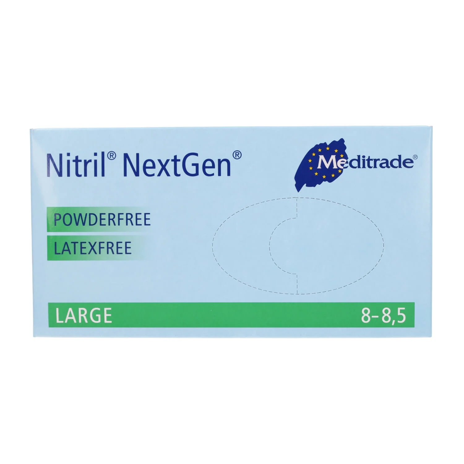 Nitrile Examination Protective Gloves- 1 x Box of 100 Gloves - Large - Image 5