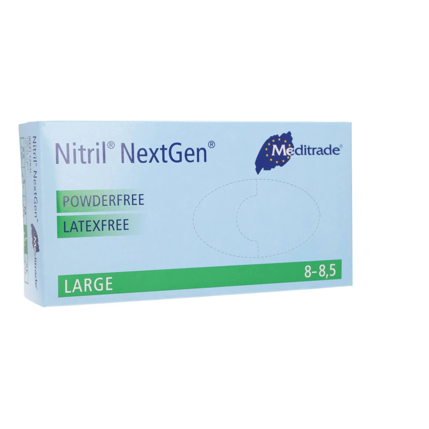 Nitrile Examination Protective Gloves- 1 x Box of 100 Gloves - Large - Image 6