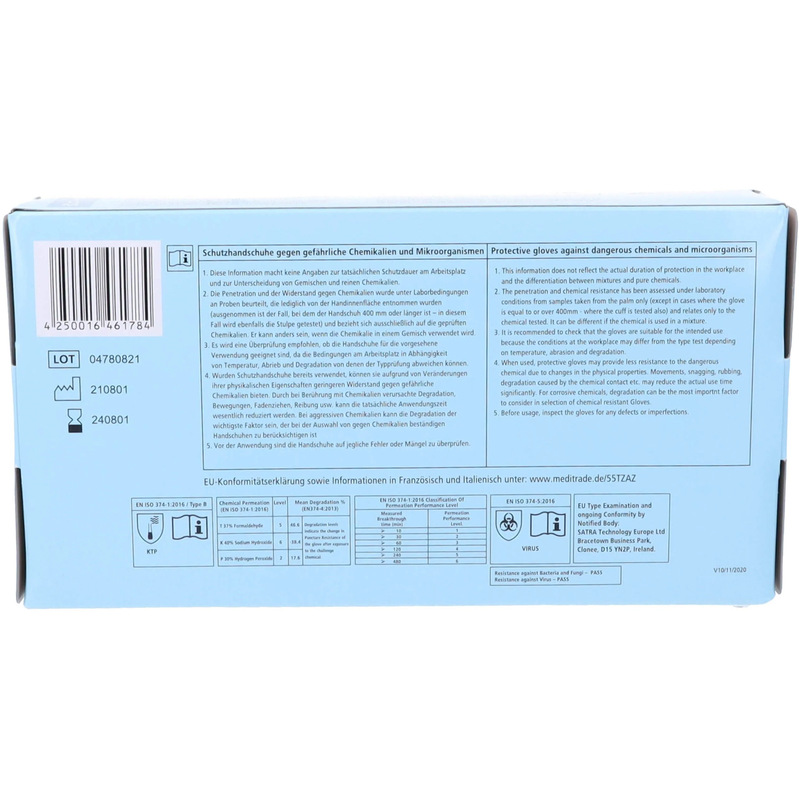Nitrile Examination Protective Gloves- 1 x Box of 100 Gloves - Large - Image 8