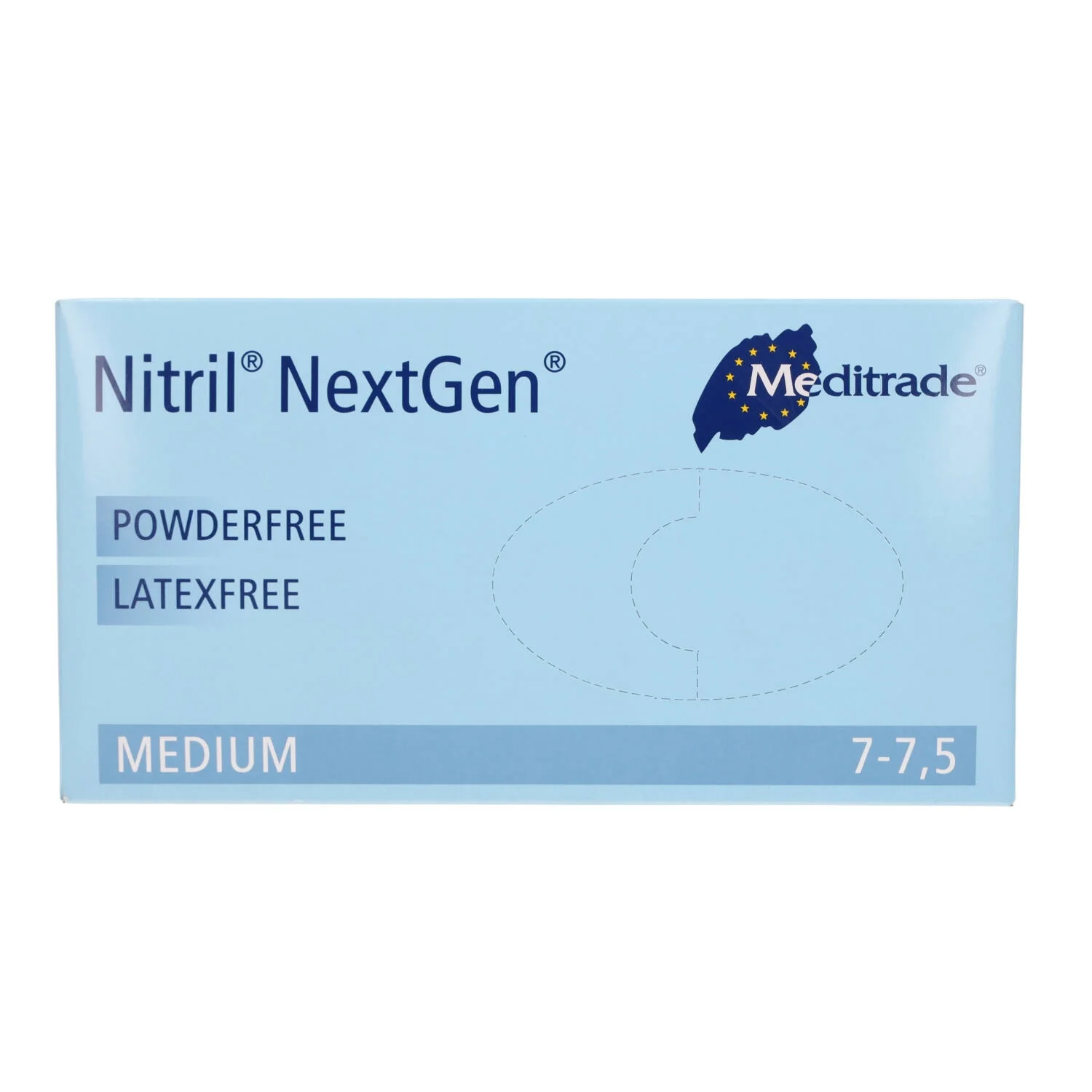 Nitrile Examination Protective Gloves- 1 x Box of 100 Gloves- Medium - Image 5