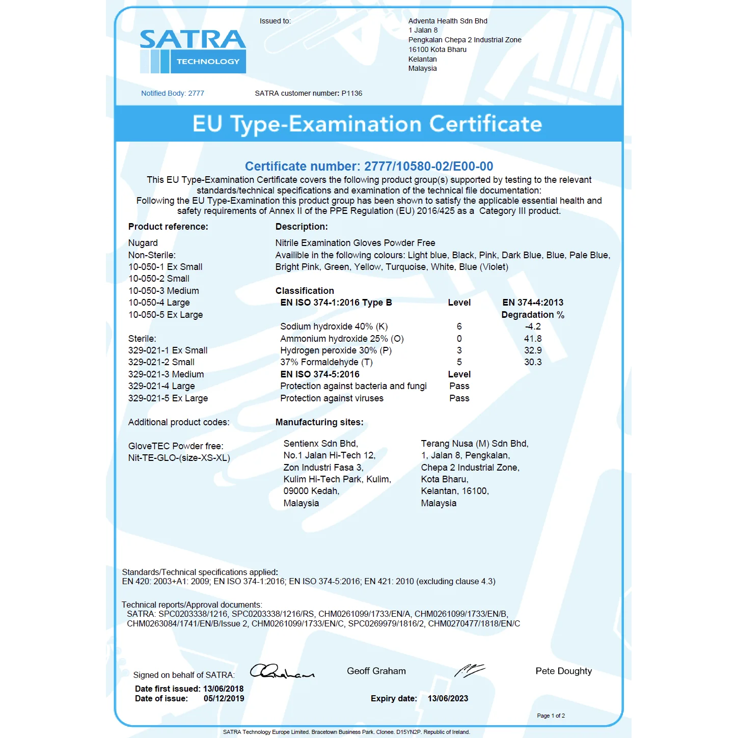 Nitrile Glove x 100 - Medium - PPE Cat III - Image 6