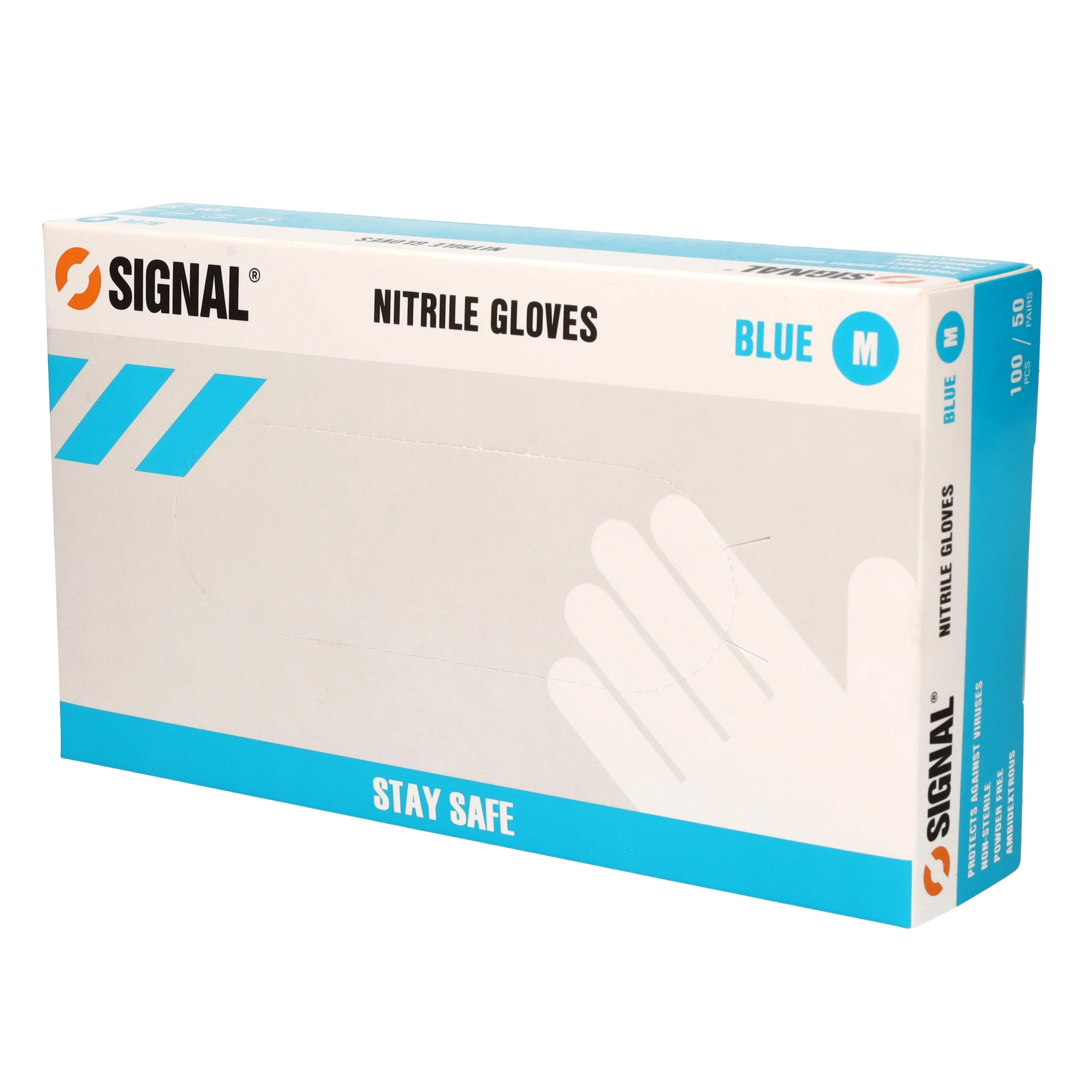 Nitrile Gloves Blue - Medium - Box of 100 Gloves - Image 2