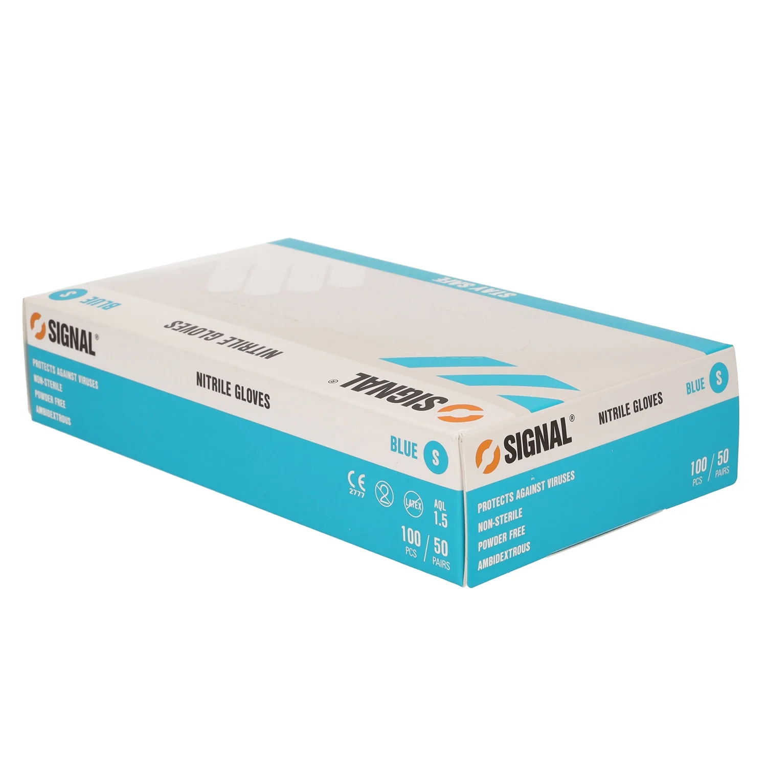 Nitrile Gloves Blue - Small - Box of 100 Gloves - Image 2