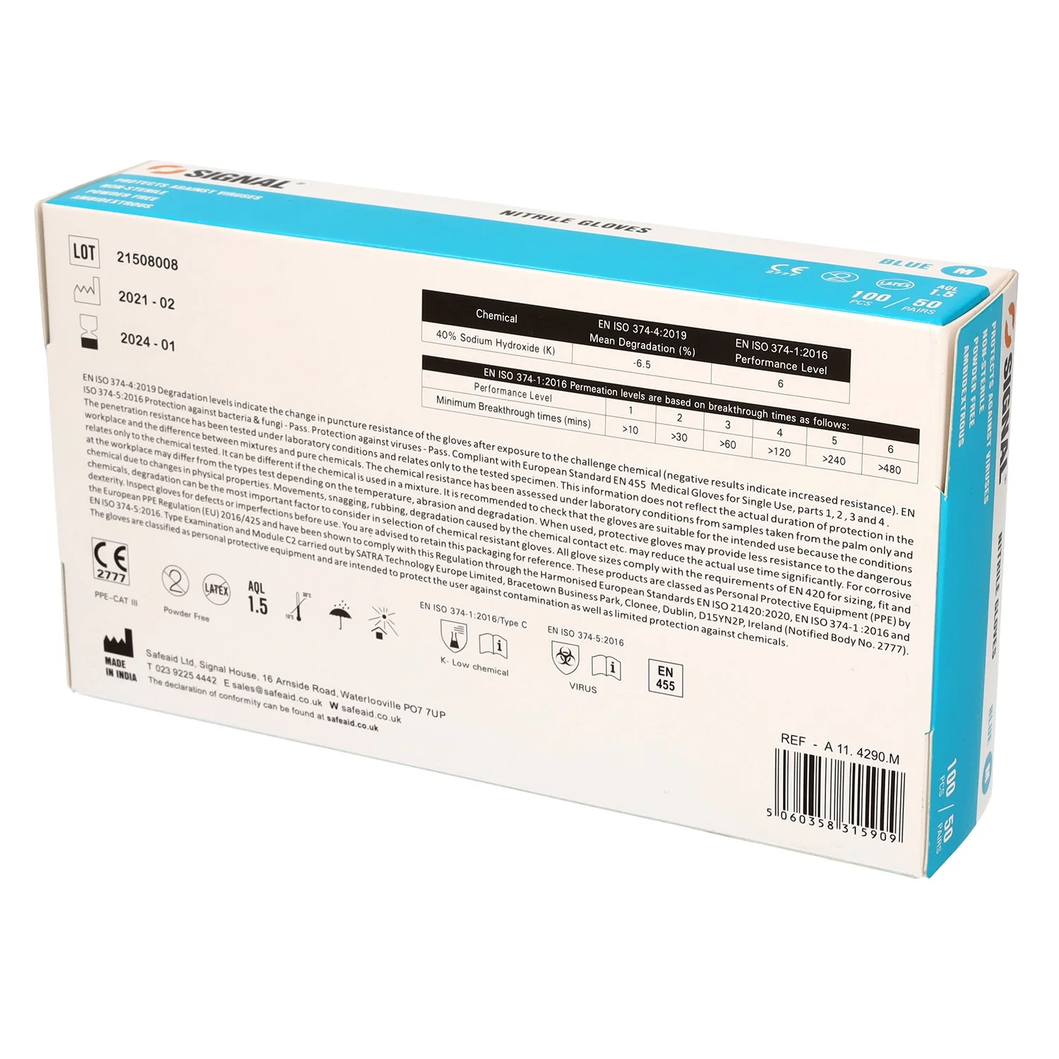 Nitrile Gloves Blue - Small - Box of 100 Gloves - Image 3