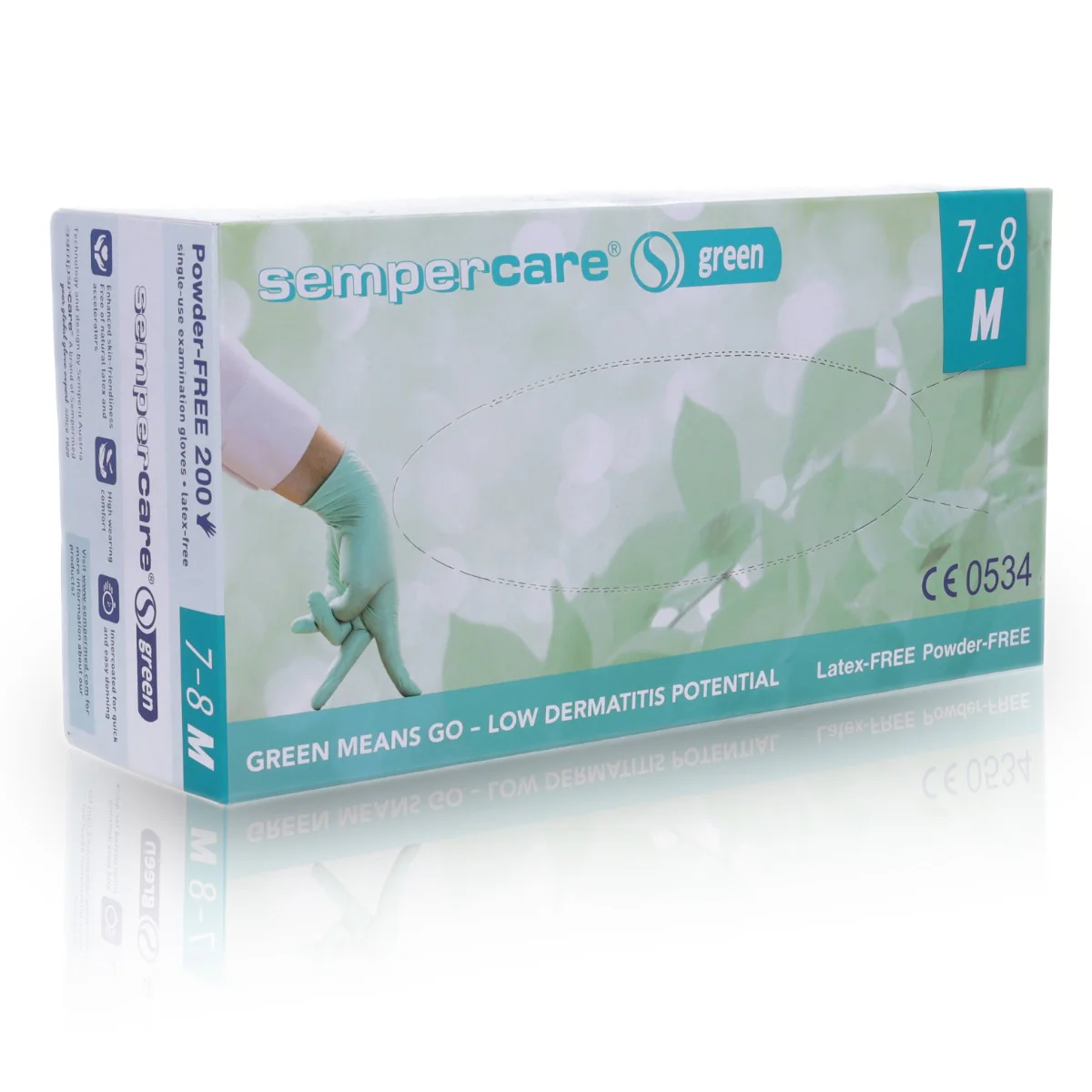 Nitrile Gloves Sempercare Green- Medium x 200