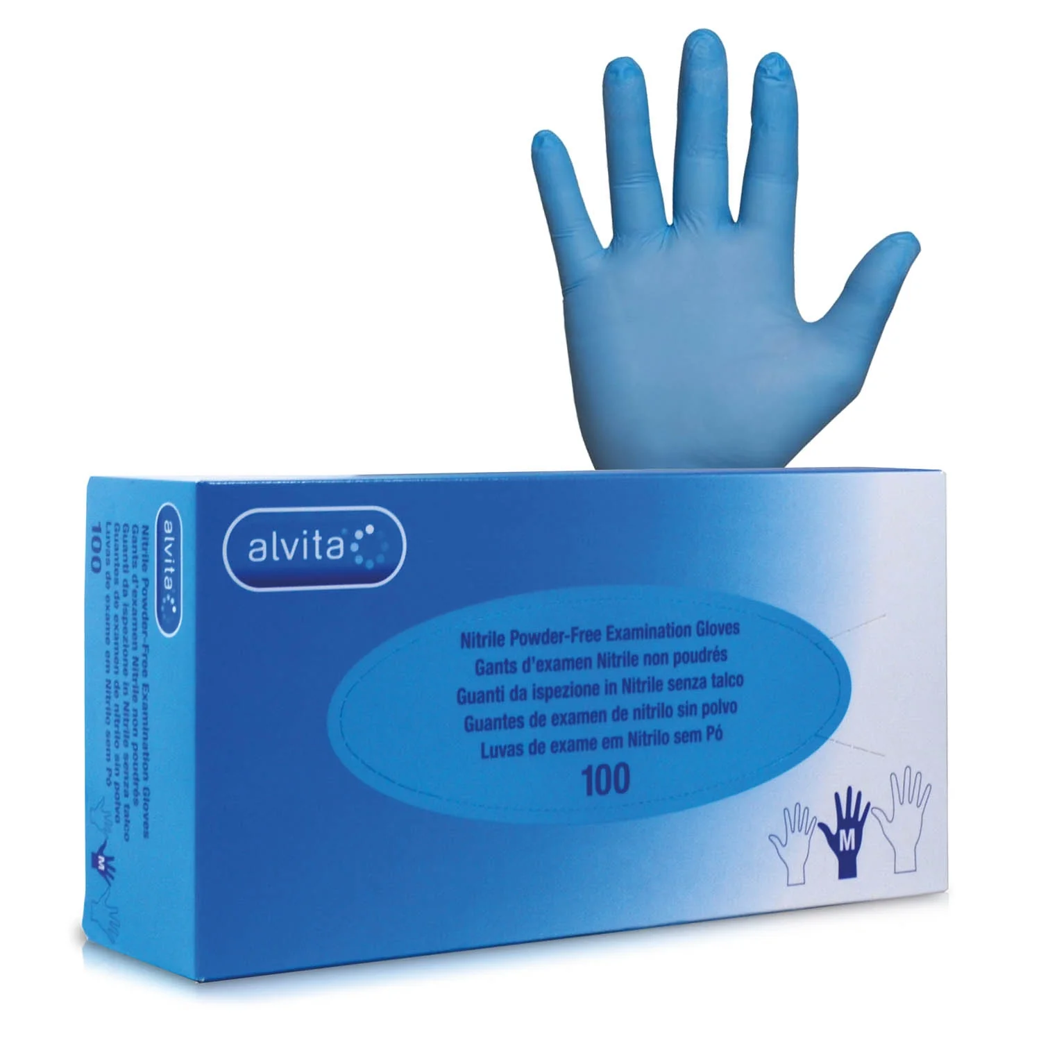Nitrile Gloves Medium - x100 [EN455 Medical Grade] - Image 2