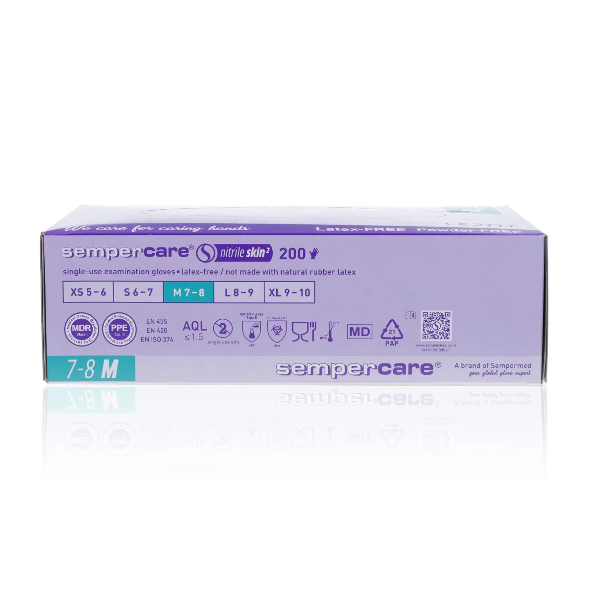 Nitrile Gloves Sempercare Skin2 - Medium x 200 - Image 3