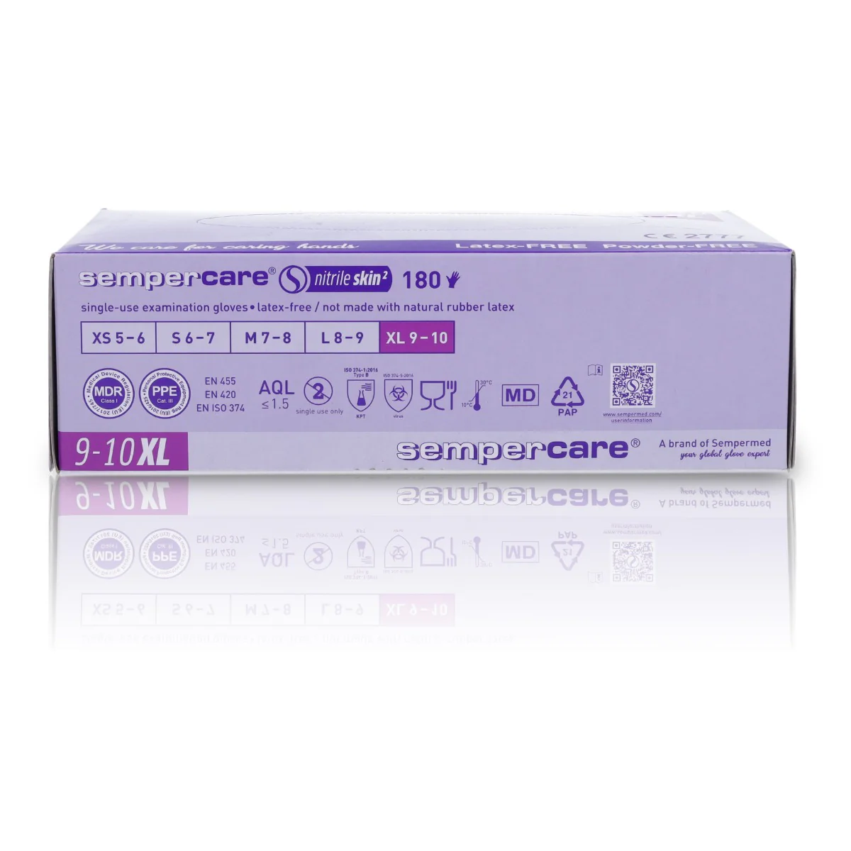Nitrile Gloves Sempercare Skin2 - Extra Large x 180 - Image 3
