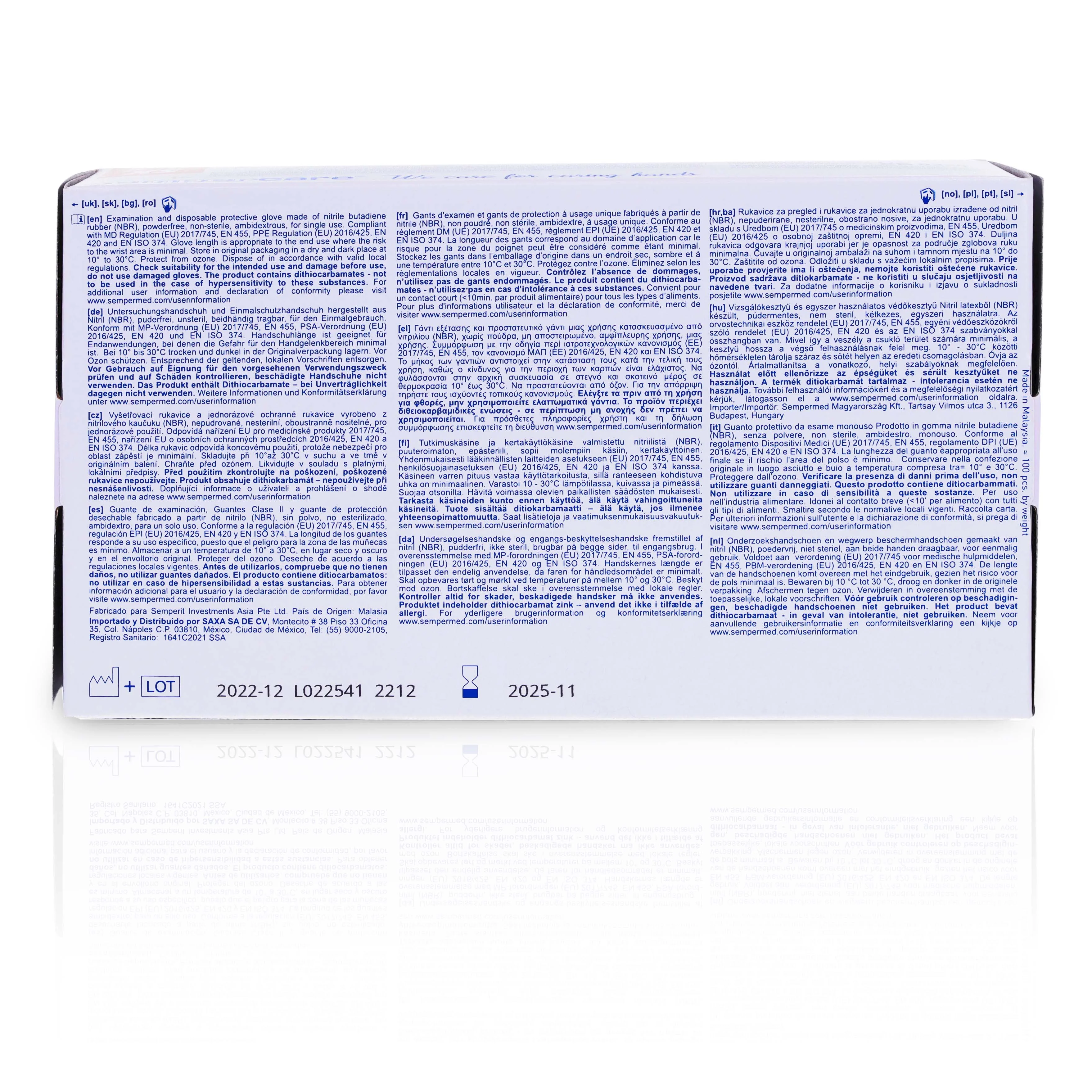 Nitrile Gloves Sempercare Velvet - Medium x 100 - Image 4