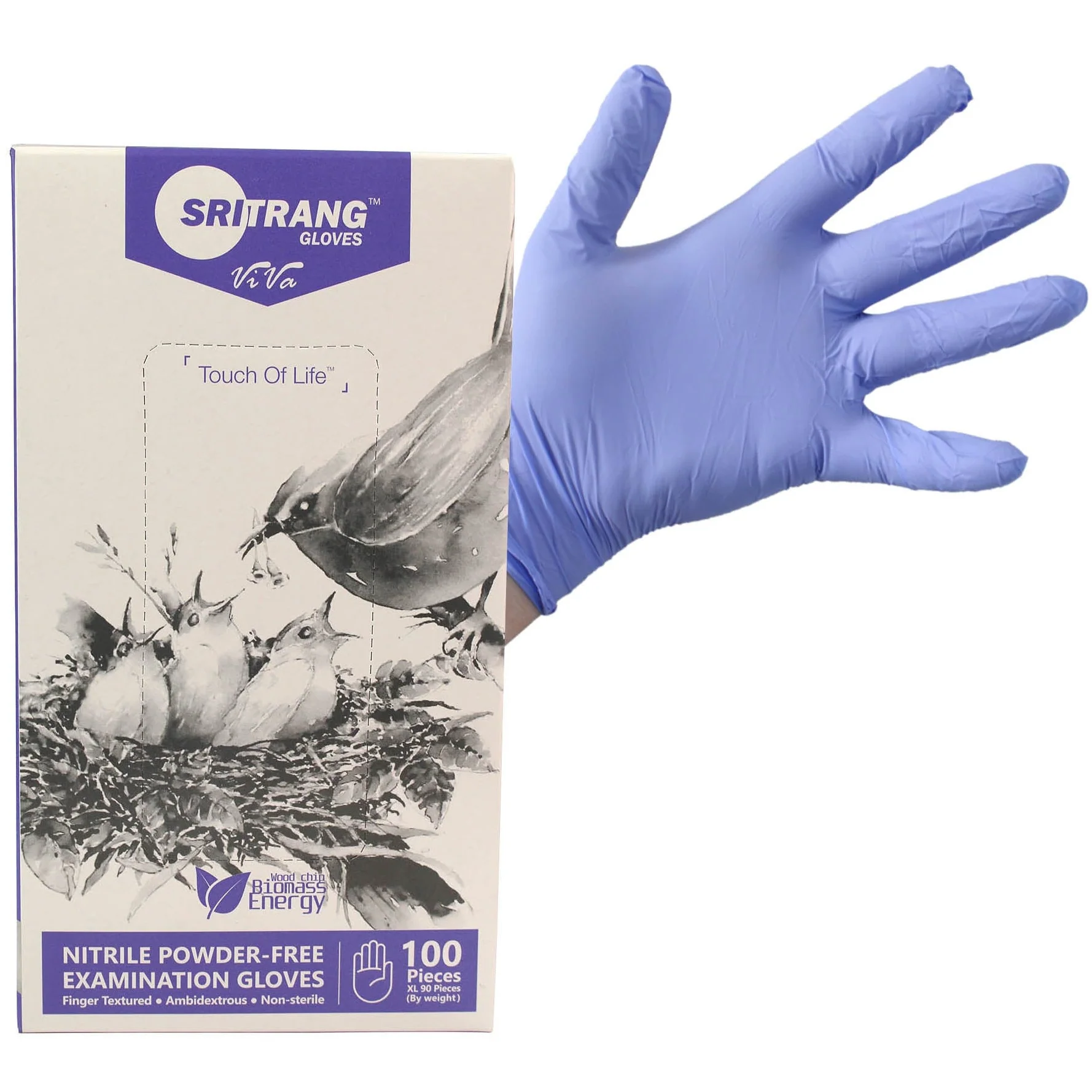 Nitrile Powder Free Examination Gloves x90 - Extra Large [PPE Cat III Cert]