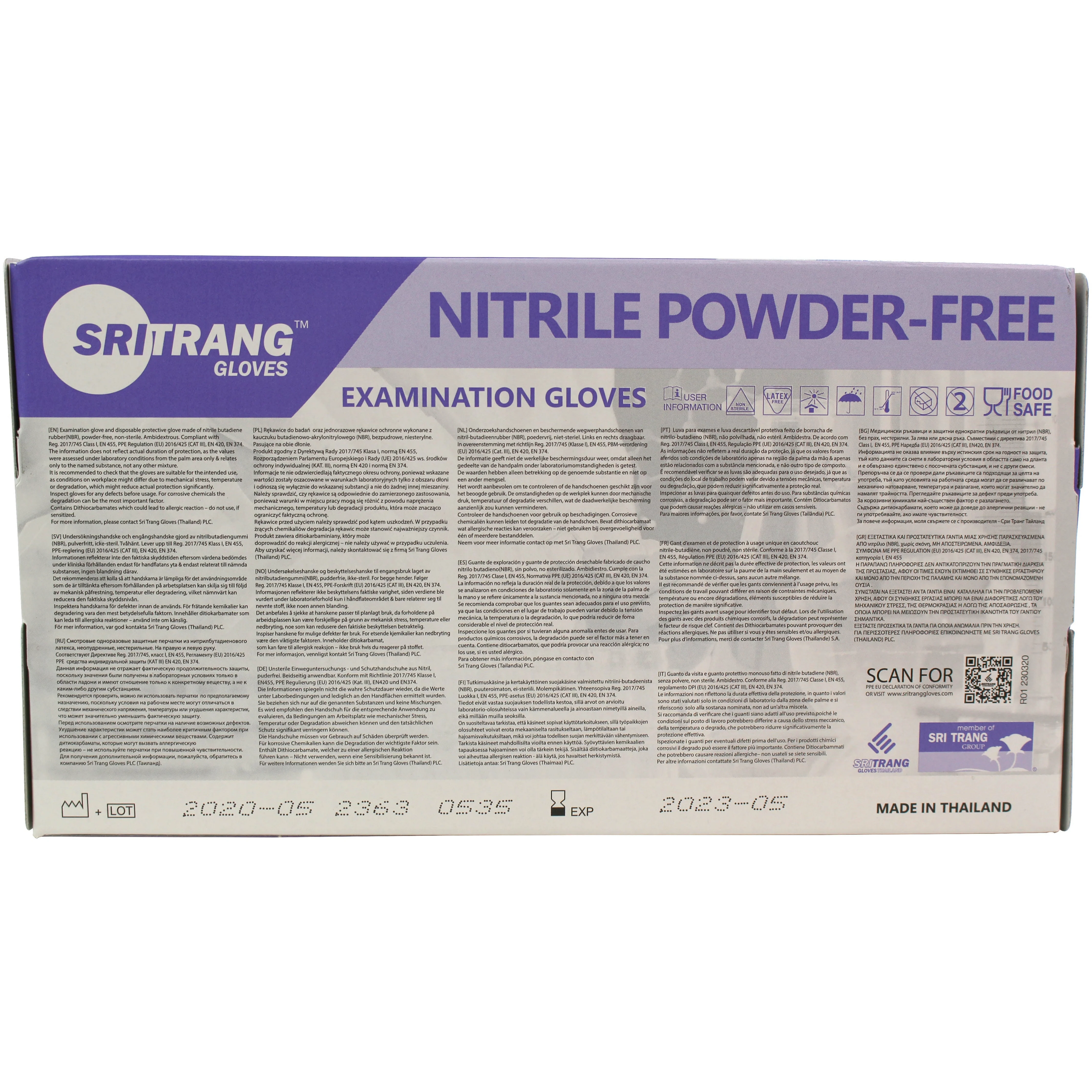 Nitrile Powder Free Examination Gloves x90 - Extra Large [PPE Cat III Cert] - Image 2