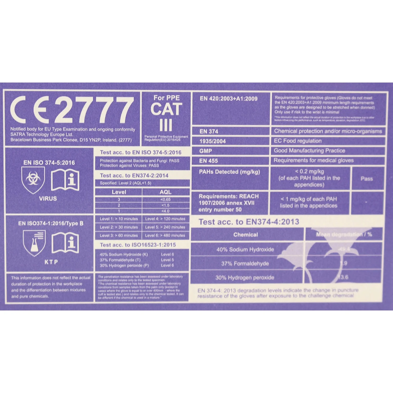 Nitrile Powder Free Examination Gloves x90 - Extra Large [PPE Cat III Cert] - Image 4