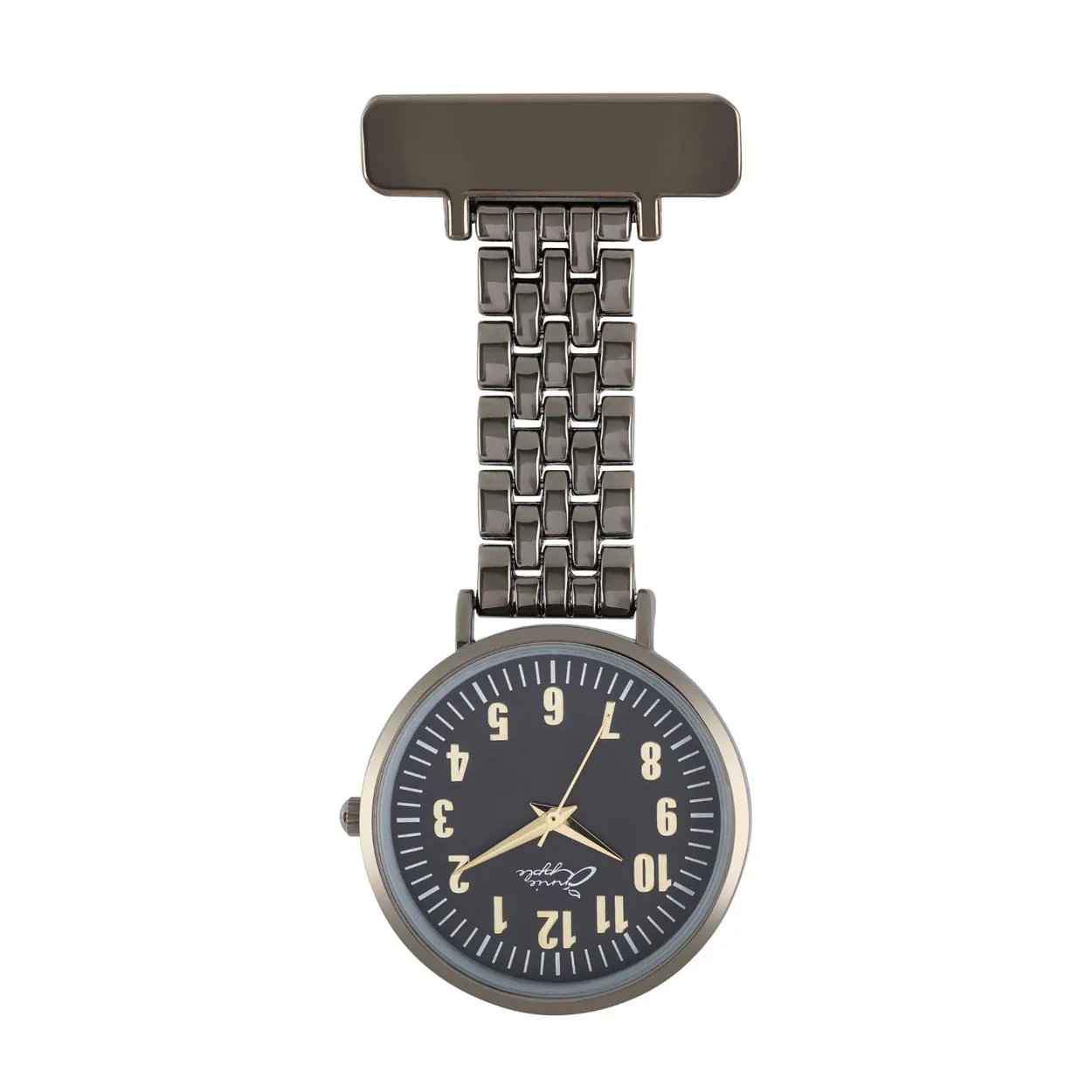 Annie Apple Nurses Fob Watch - Aurora - Gold/Gunmetal - Link - 35mm