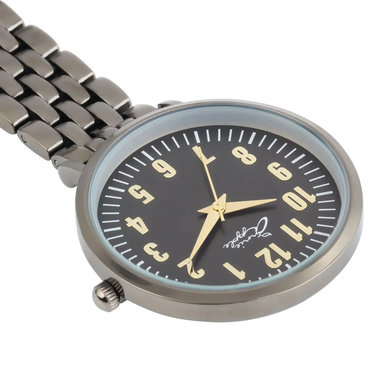 Annie Apple Nurses Fob Watch - Aurora - Gold/Gunmetal - Link - 35mm - Image 2