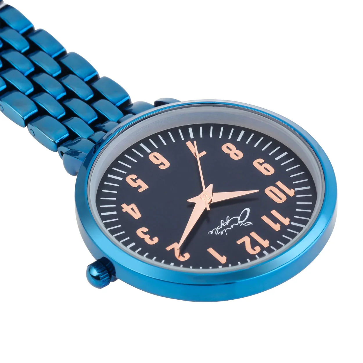 Annie Apple Nurses Fob Watch - Aurora - Grey/Blue - Link - 35mm - Image 2