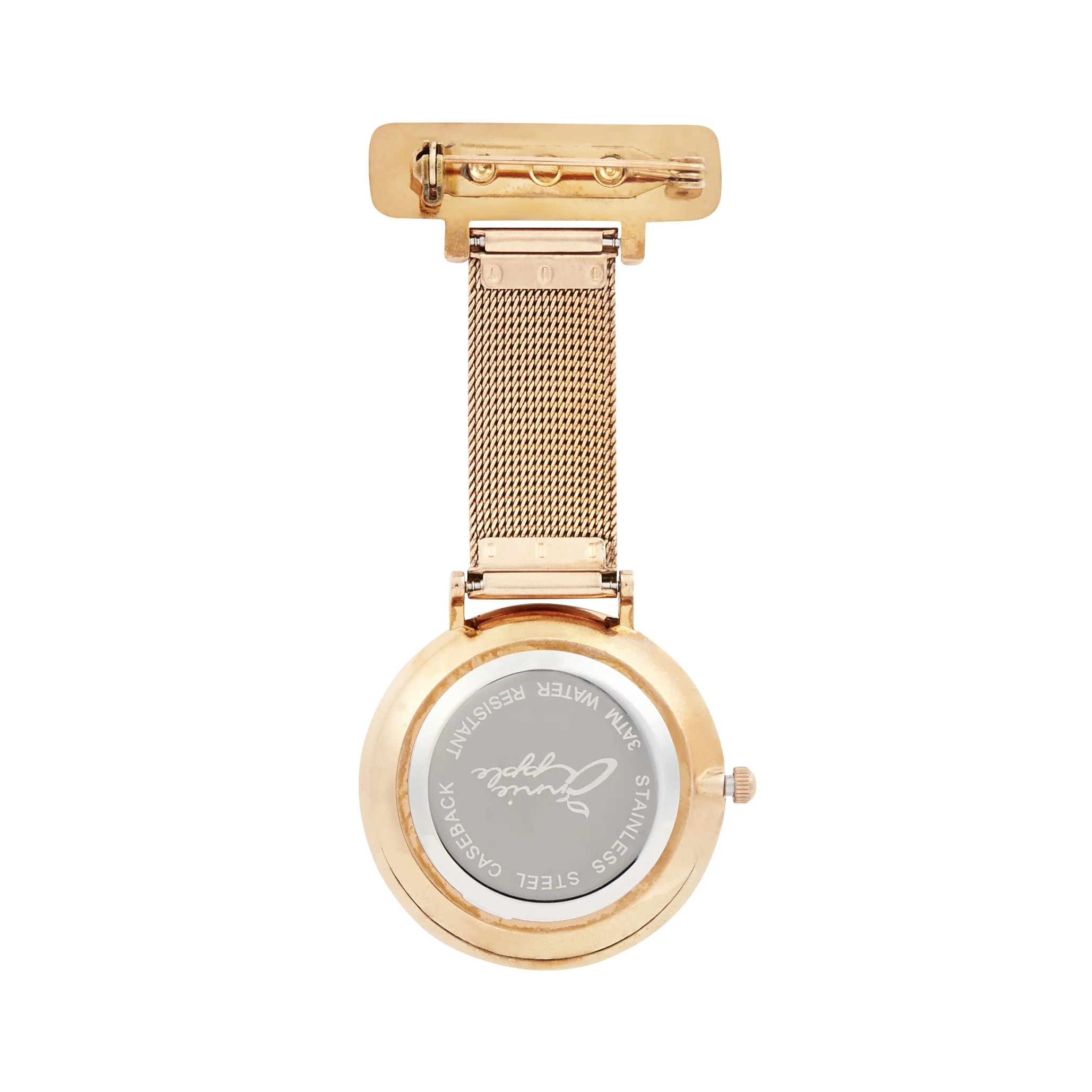 Annie Apple Nurses Fob Watch - Aurora - Rose Gold - Mesh - 35mm - Image 2