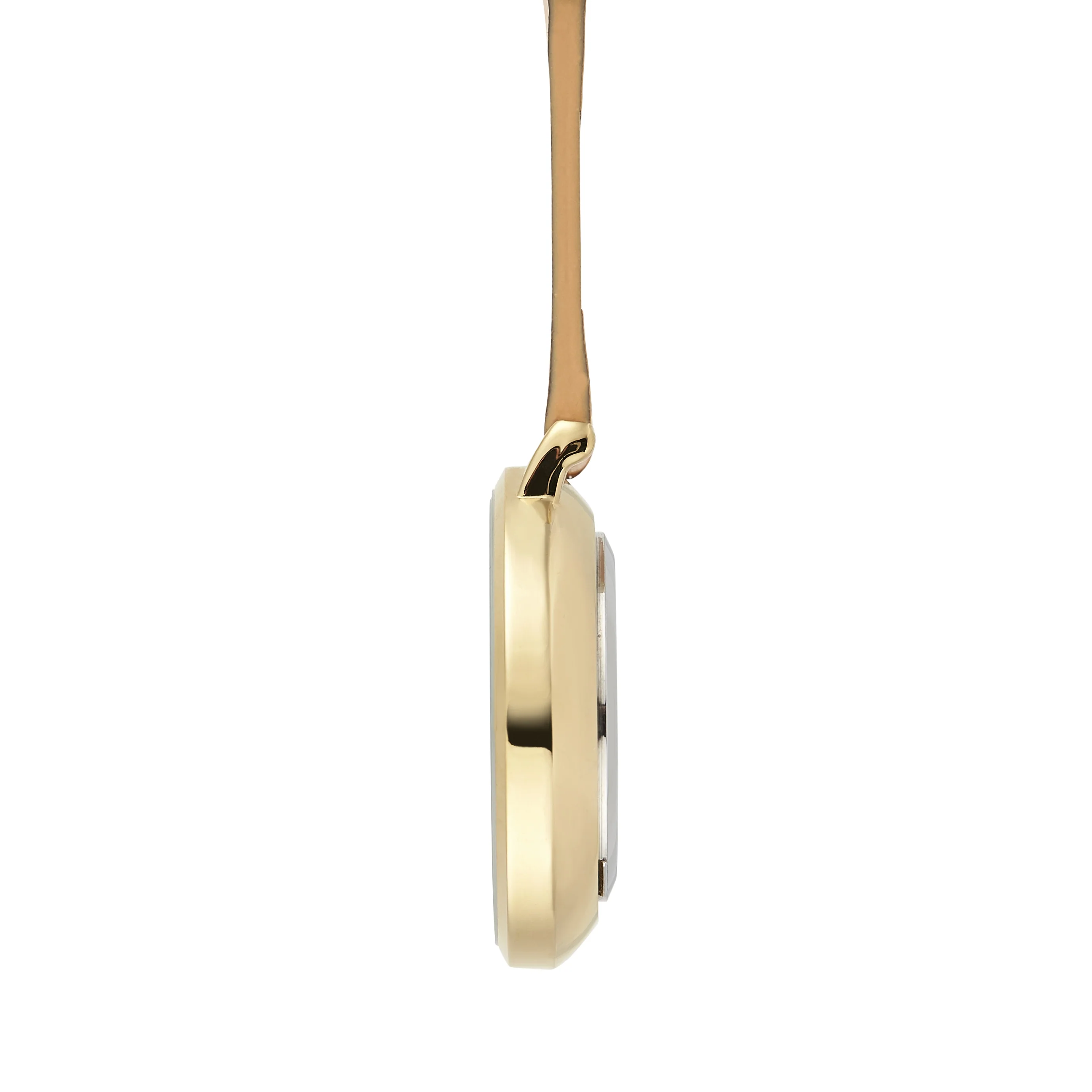 Annie Apple Nurses Fob Watch - Aurora - White/Gold/Tan - Leather - 35mm - Image 2